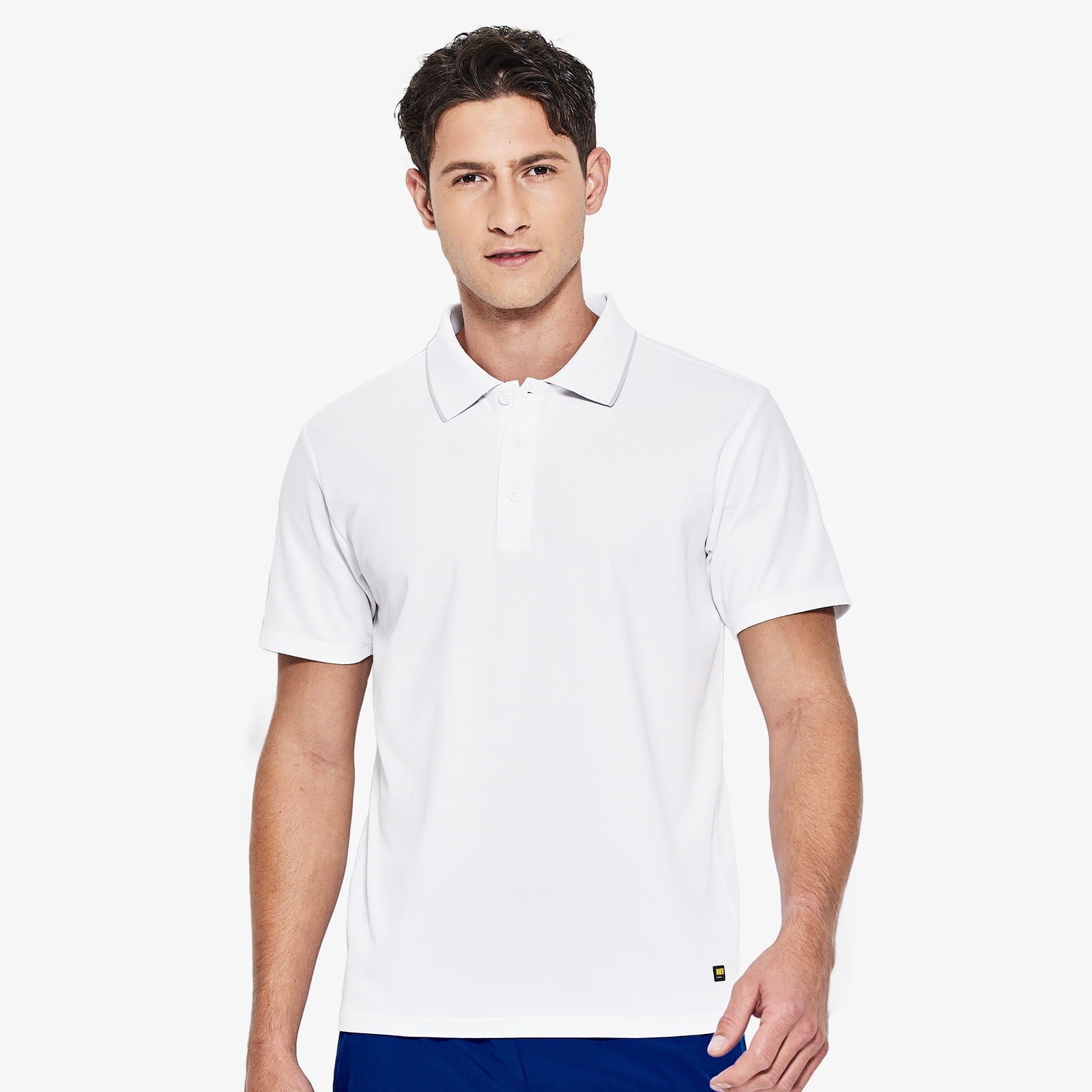 Men's Polo Shirt Quick Dry Collared Short Sleeve T-Shirts Men Polo White / S MIER