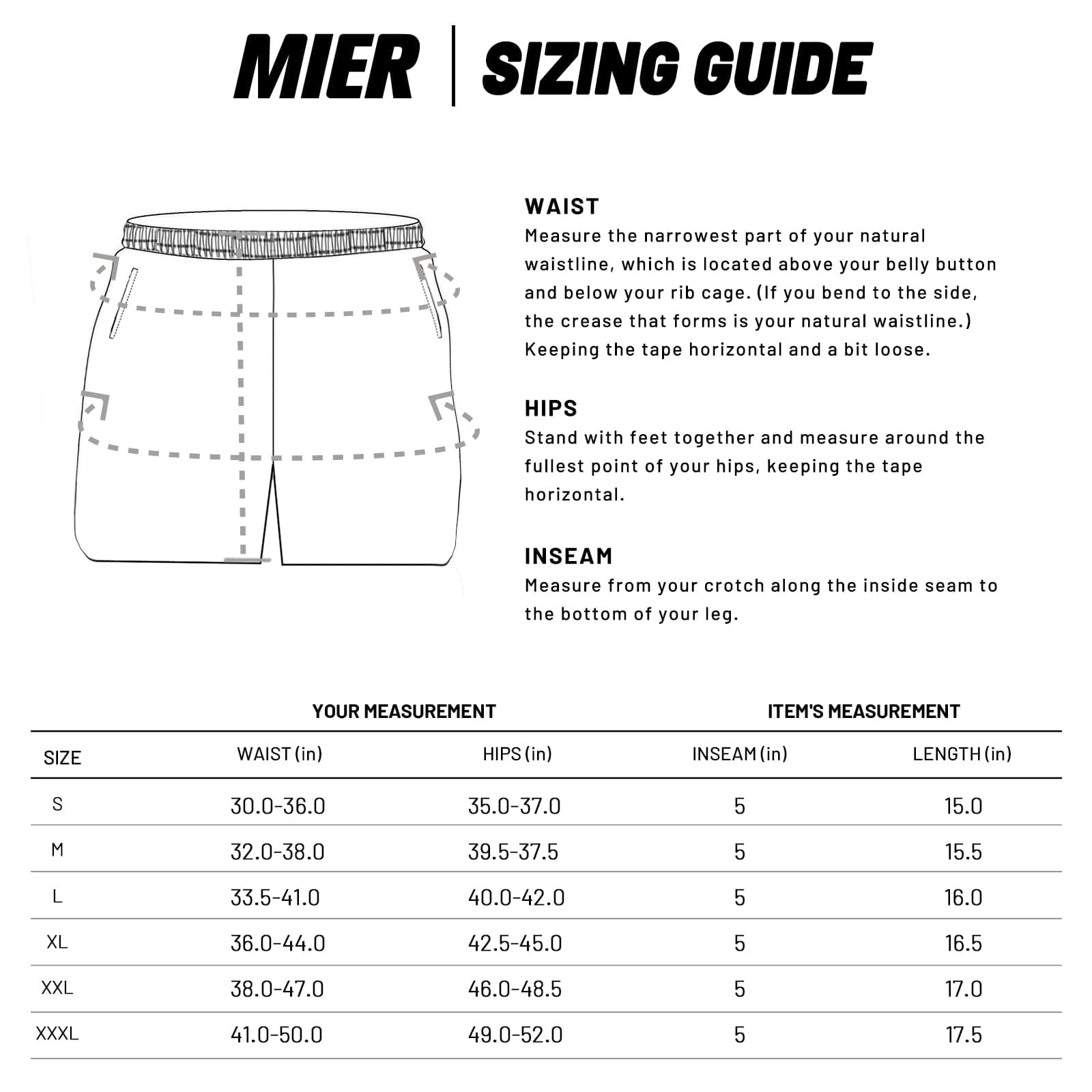 MIER Men's 5 Inch Quick Dry Running Shorts with Pockets Men's Shorts