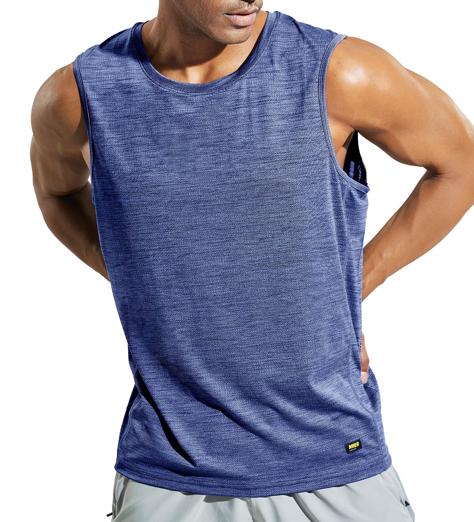 Men’s Sleeveless Tank Top Dry Fit Workout Tee Shirt Men Shirts MIER