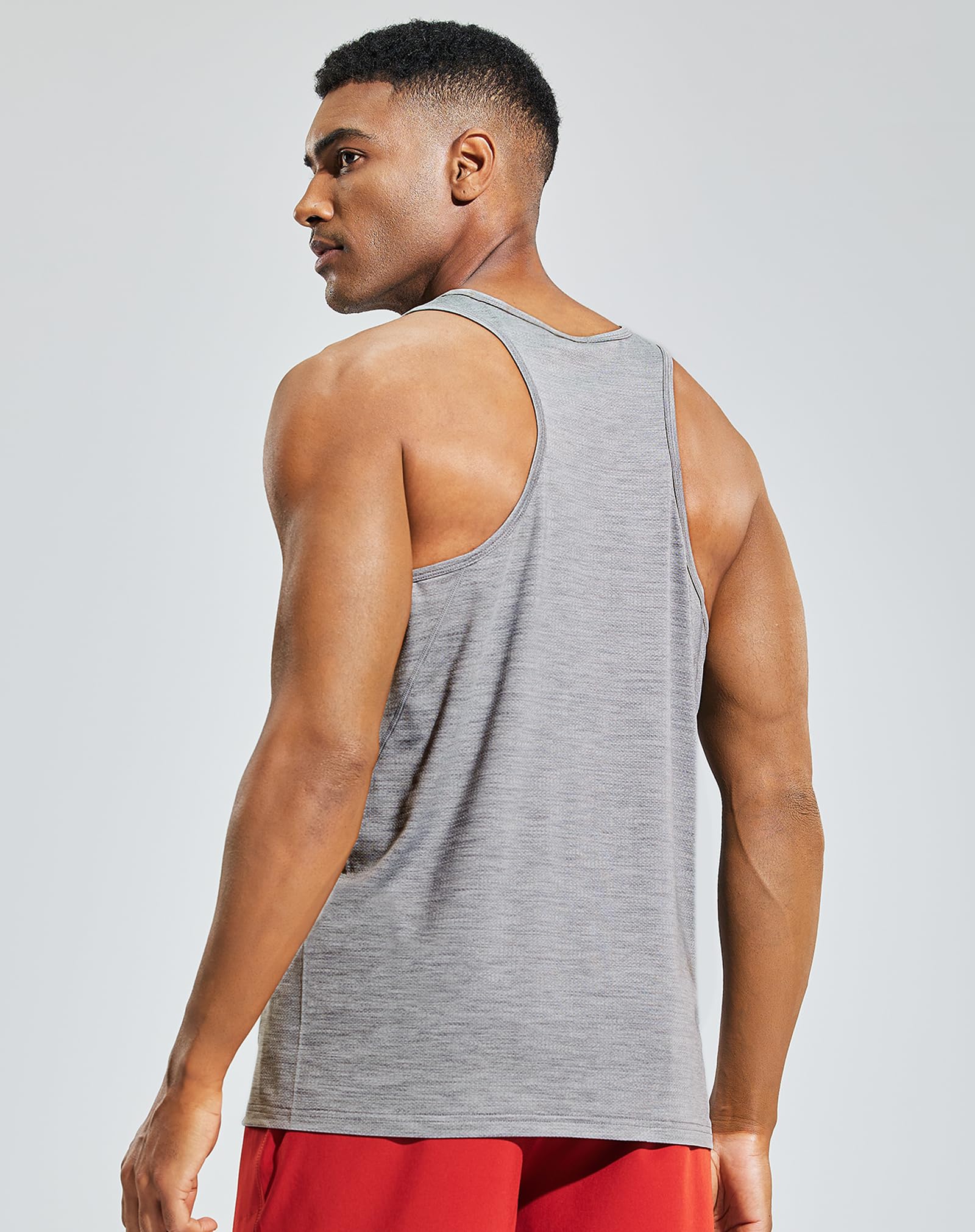 MIER Men's Sleeveless Workout Shirts Quick Dry Athletic Tank