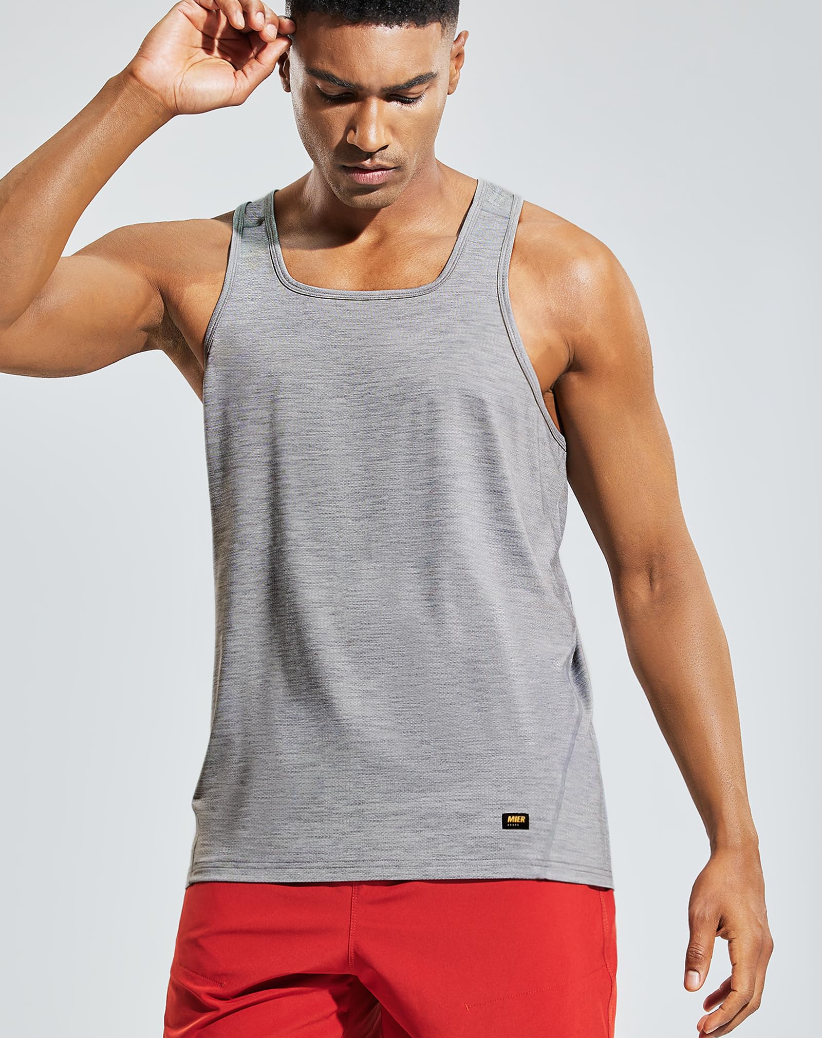 Men's Sleeveless Workout Shirts Quick Dry Athletic Tanks Men Shirts MIER