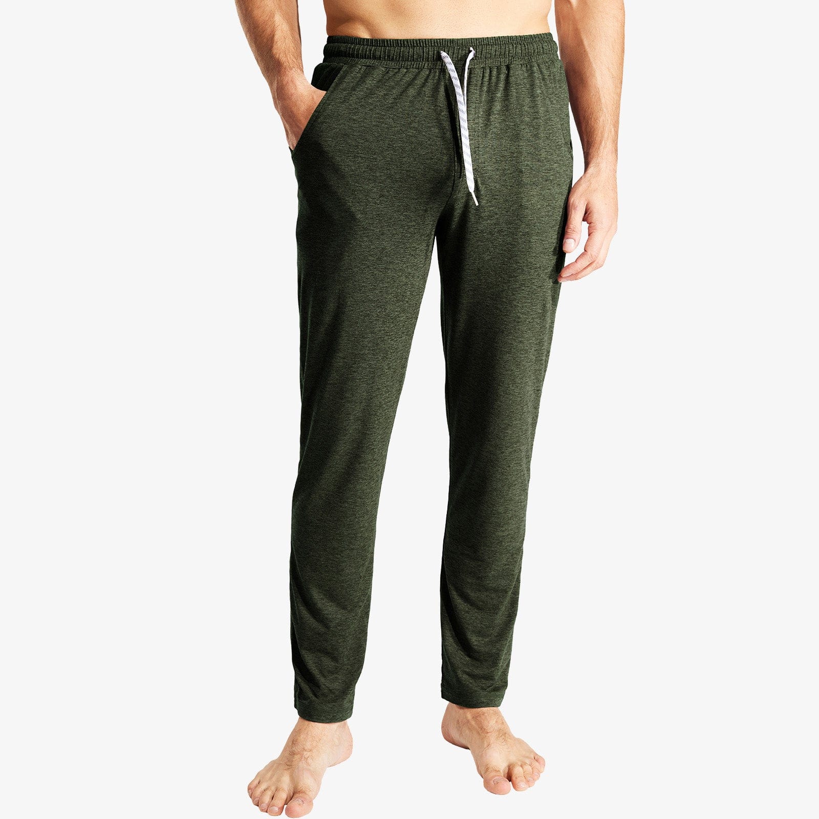 Men's Soft Lounge Pants Open Bottom Sweatpants with Pocket Men Train Pants MIER