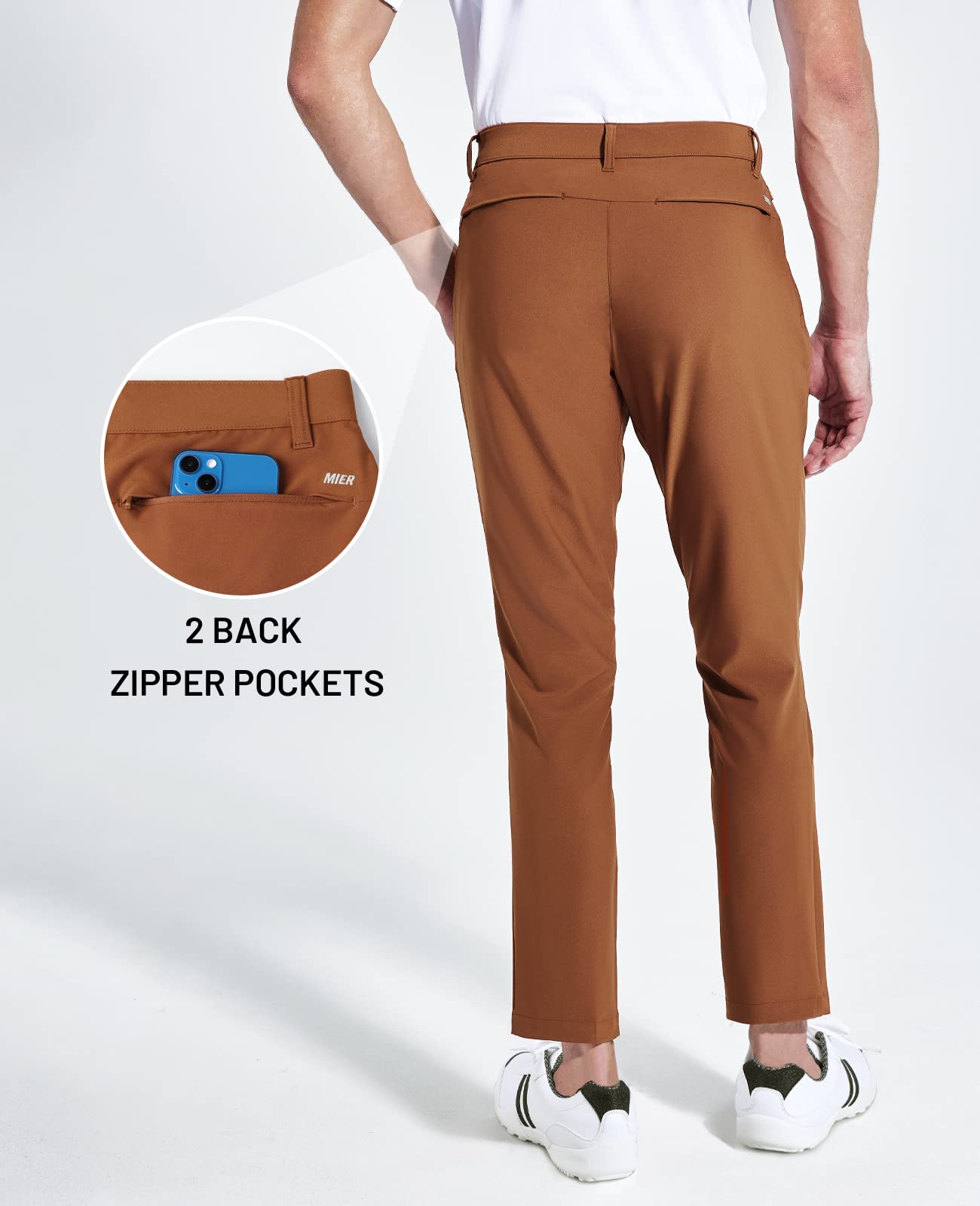 Men's Stretch Golf Pants Slim Fit Quick Dry Pants Men Train Pants MIER