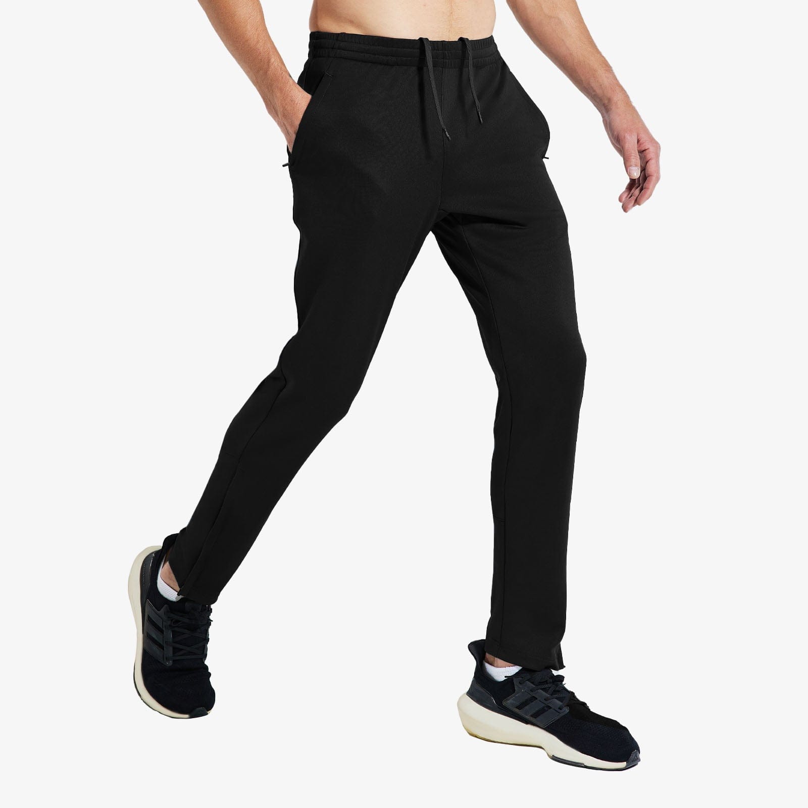 Men’s Sweatpants with Pockets Athletic Track Joggers - Black / 2XL