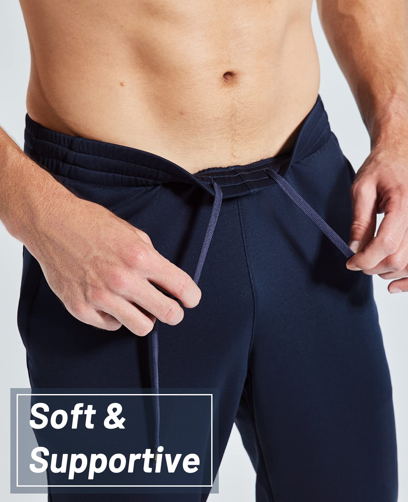 MIER Men's Stretch Athletic Joggers for Running and Gym Men's Train Pants