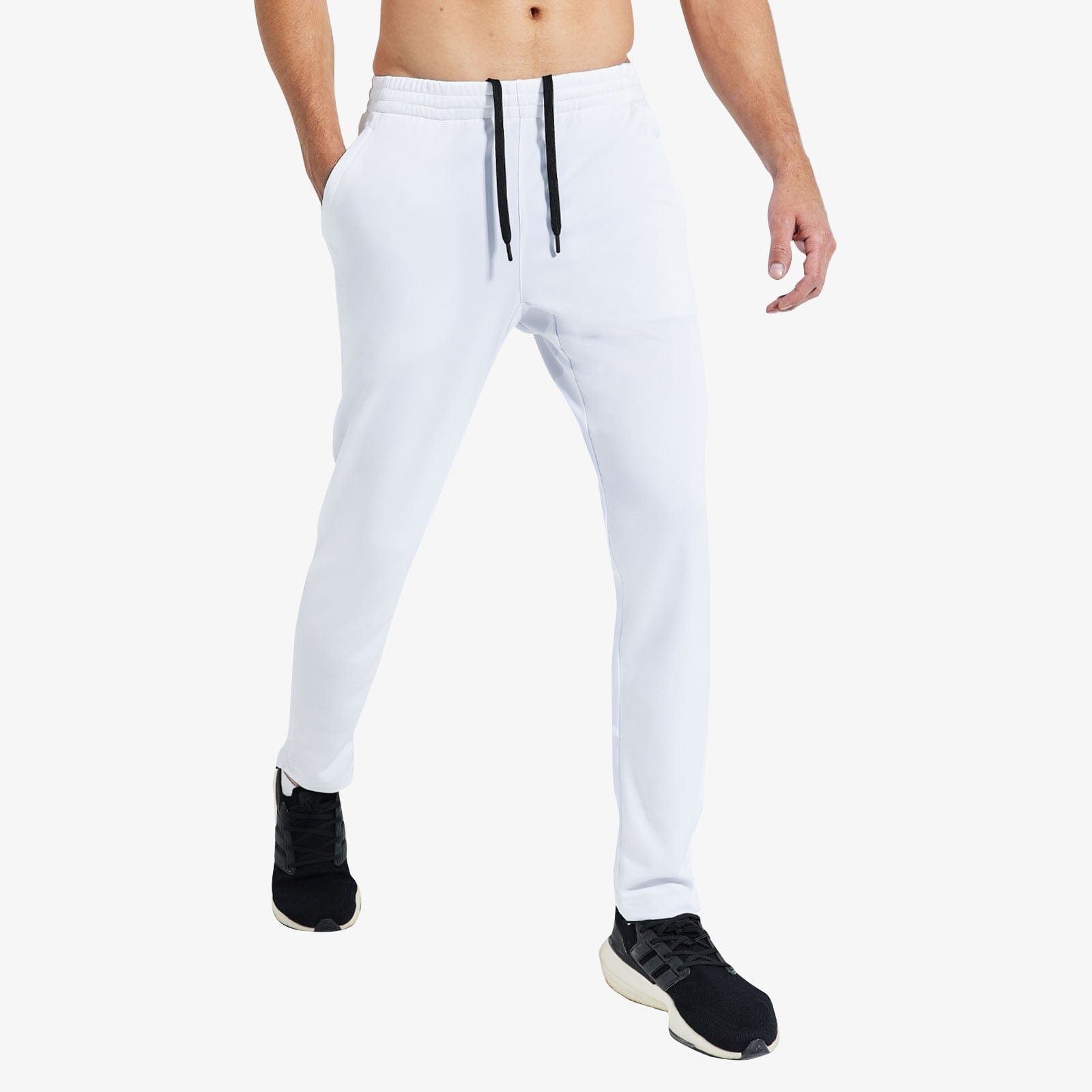 Men’s Sweatpants with Pockets Athletic Track Joggers - White / S