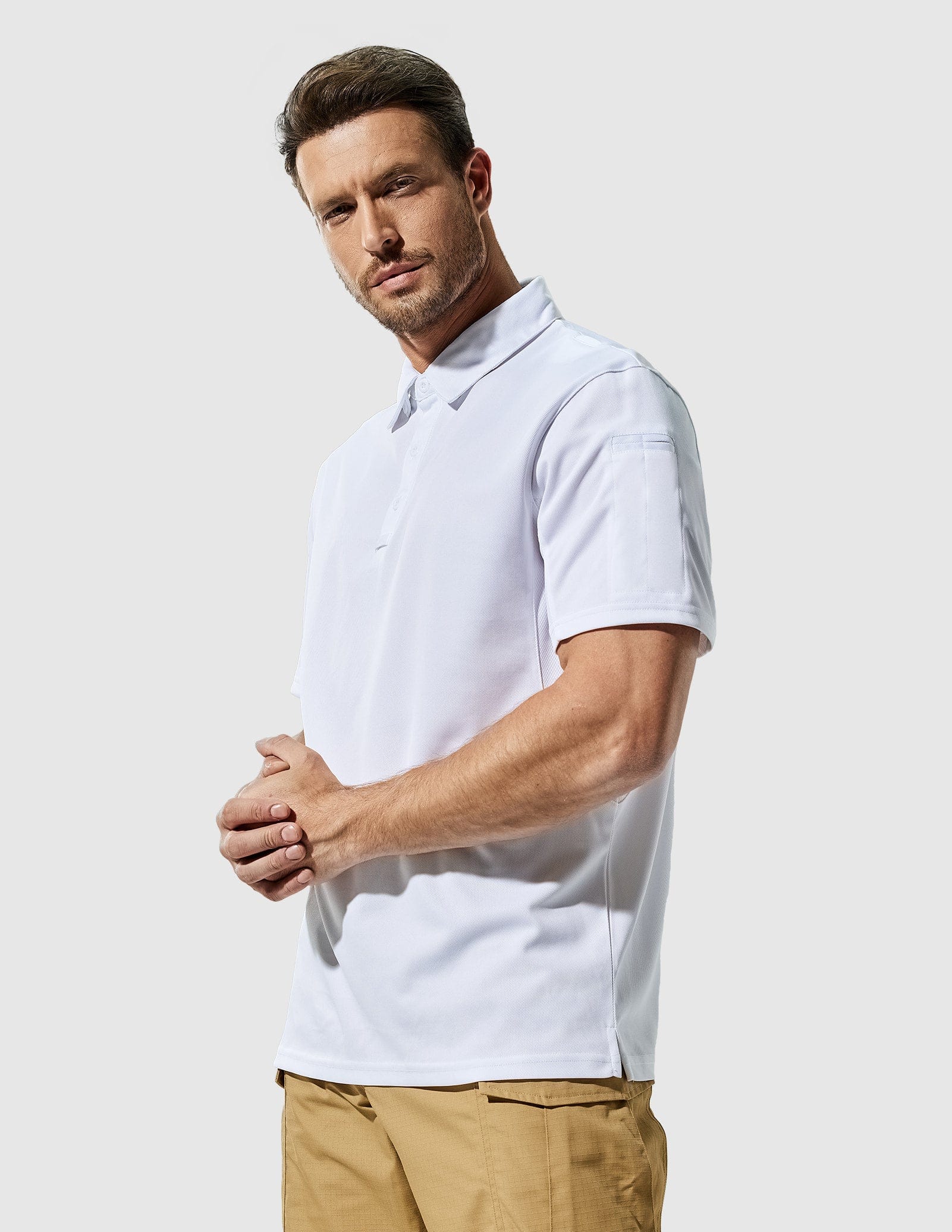 MIER Men's Tactical Polo Shirts Outdoor Collared Shirt Men Polo