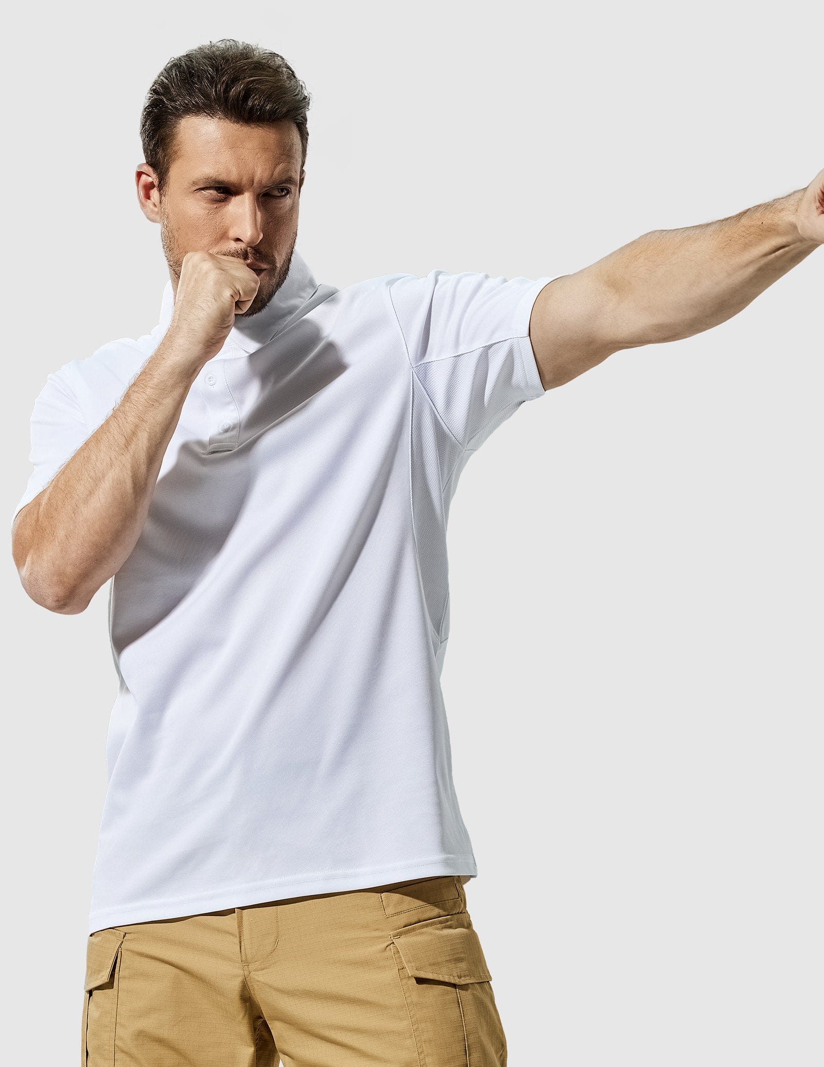 MIER Men's Tactical Polo Shirts Outdoor Collared Shirt Men Polo