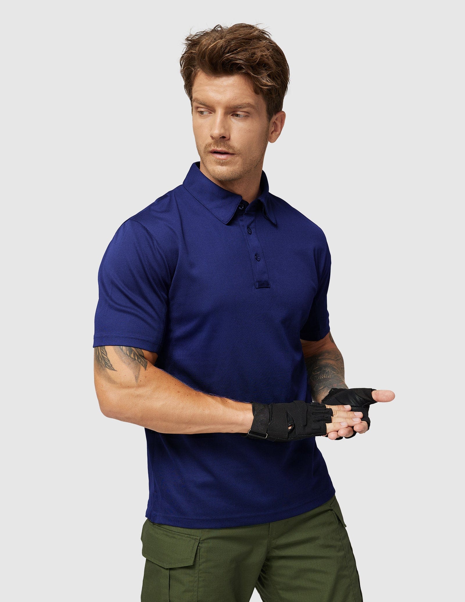 MIER Men's Tactical Polo Shirts Outdoor Collared Shirt Men Polo