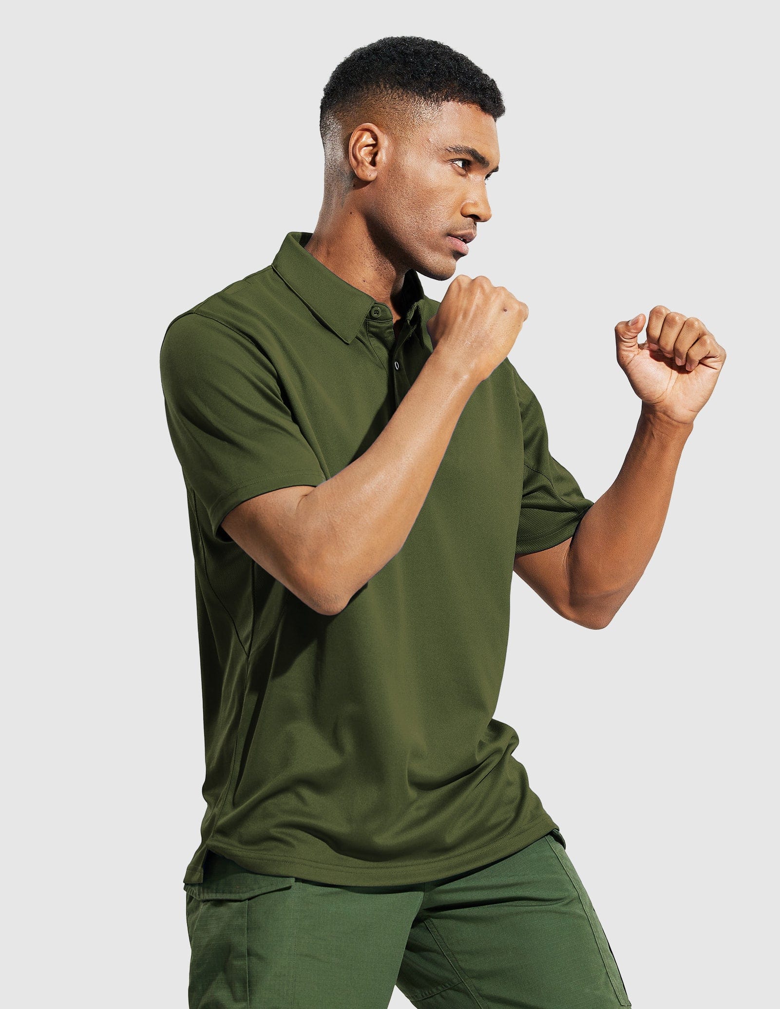 MIER Men's Tactical Polo Shirts Outdoor Collared Shirt Men Polo