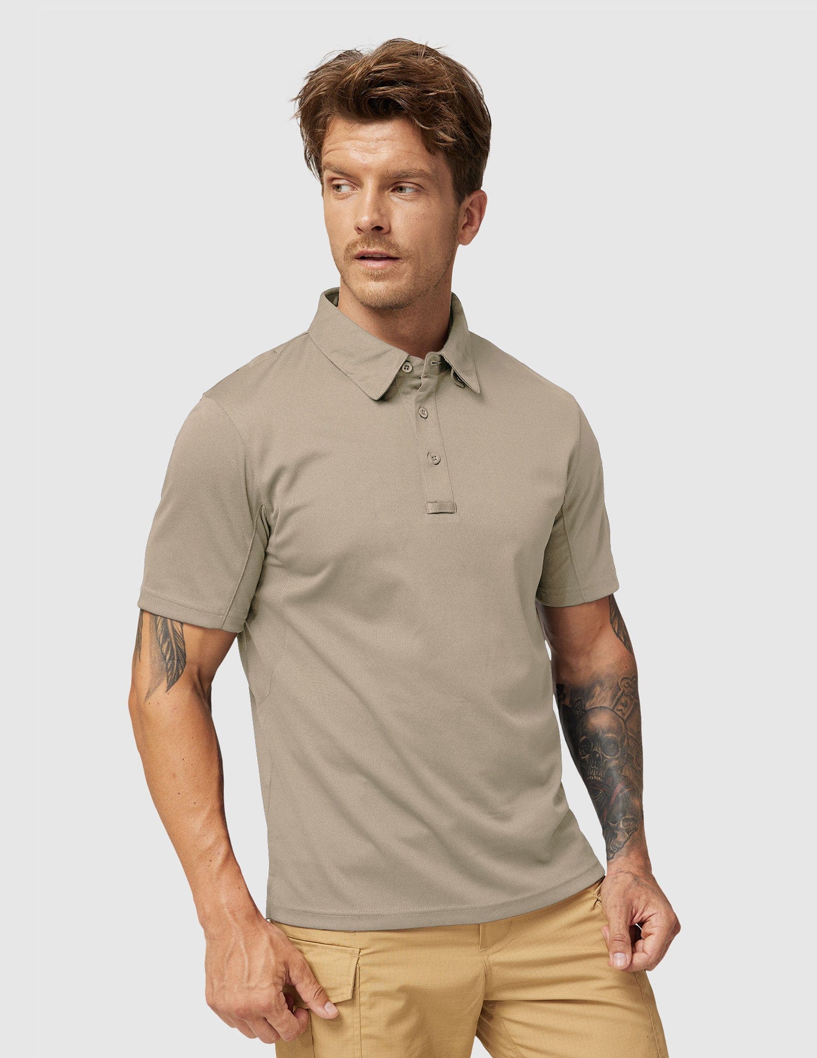 MIER Men's Tactical Polo Shirts Outdoor Collared Shirt Men Polo