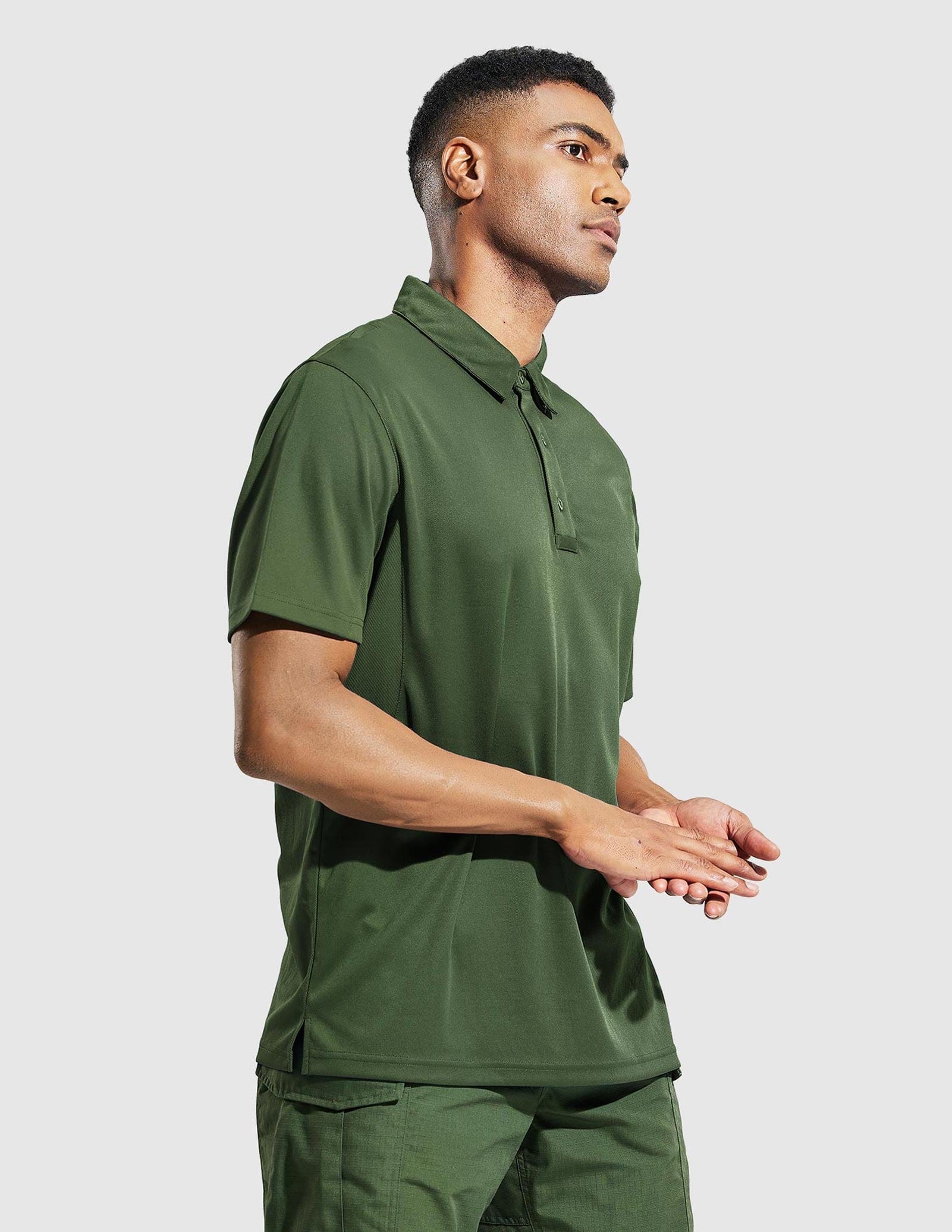 MIER Men's Tactical Polo Shirts Outdoor Collared Shirt Men Polo