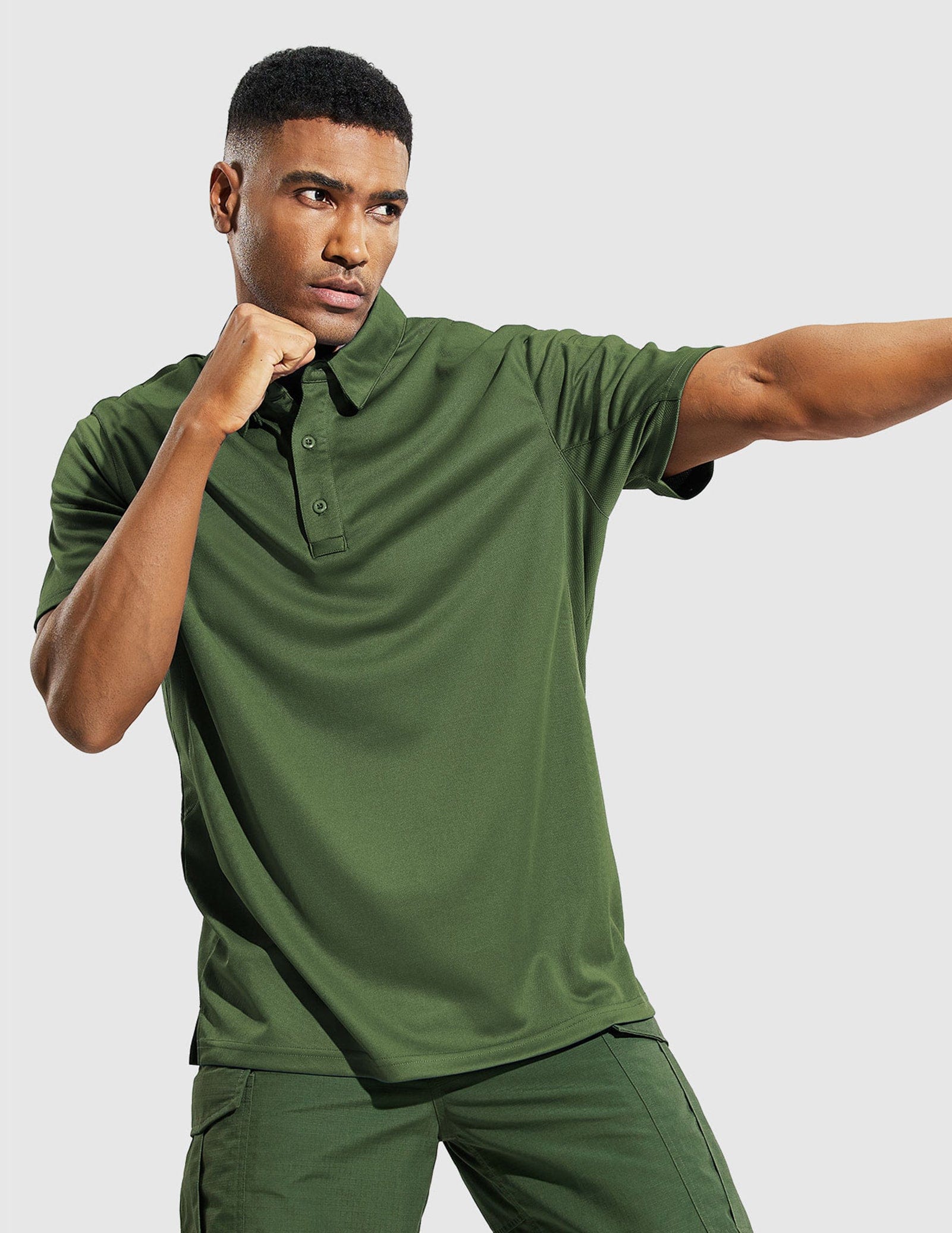 MIER Men's Tactical Polo Shirts Outdoor Collared Shirt Men Polo