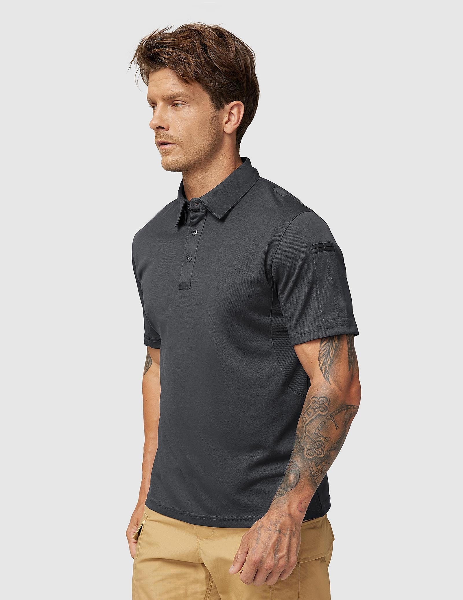 MIER Men's Tactical Polo Shirts Outdoor Collared Shirt Men Polo