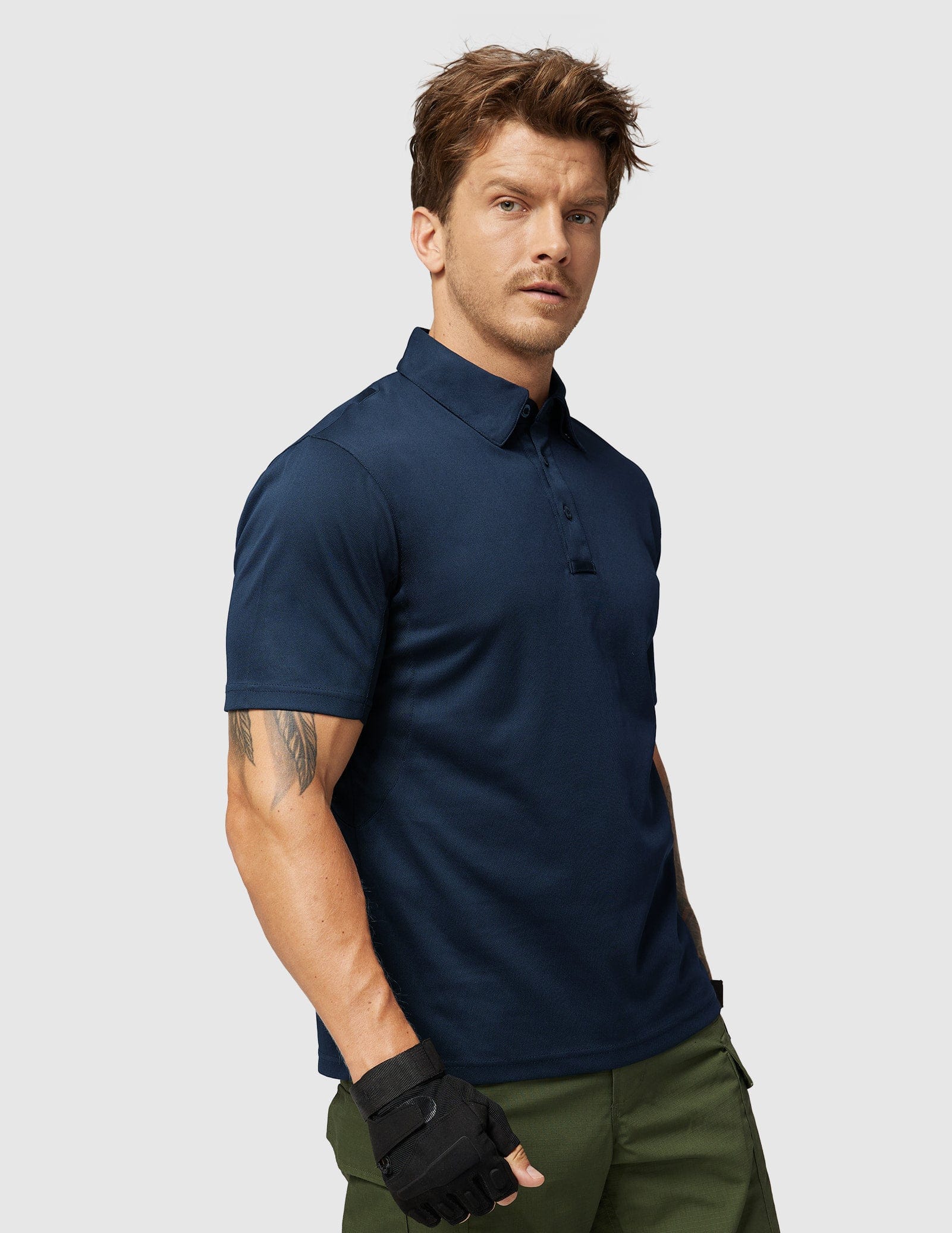 MIER Men's Tactical Polo Shirts Outdoor Collared Shirt Men Polo