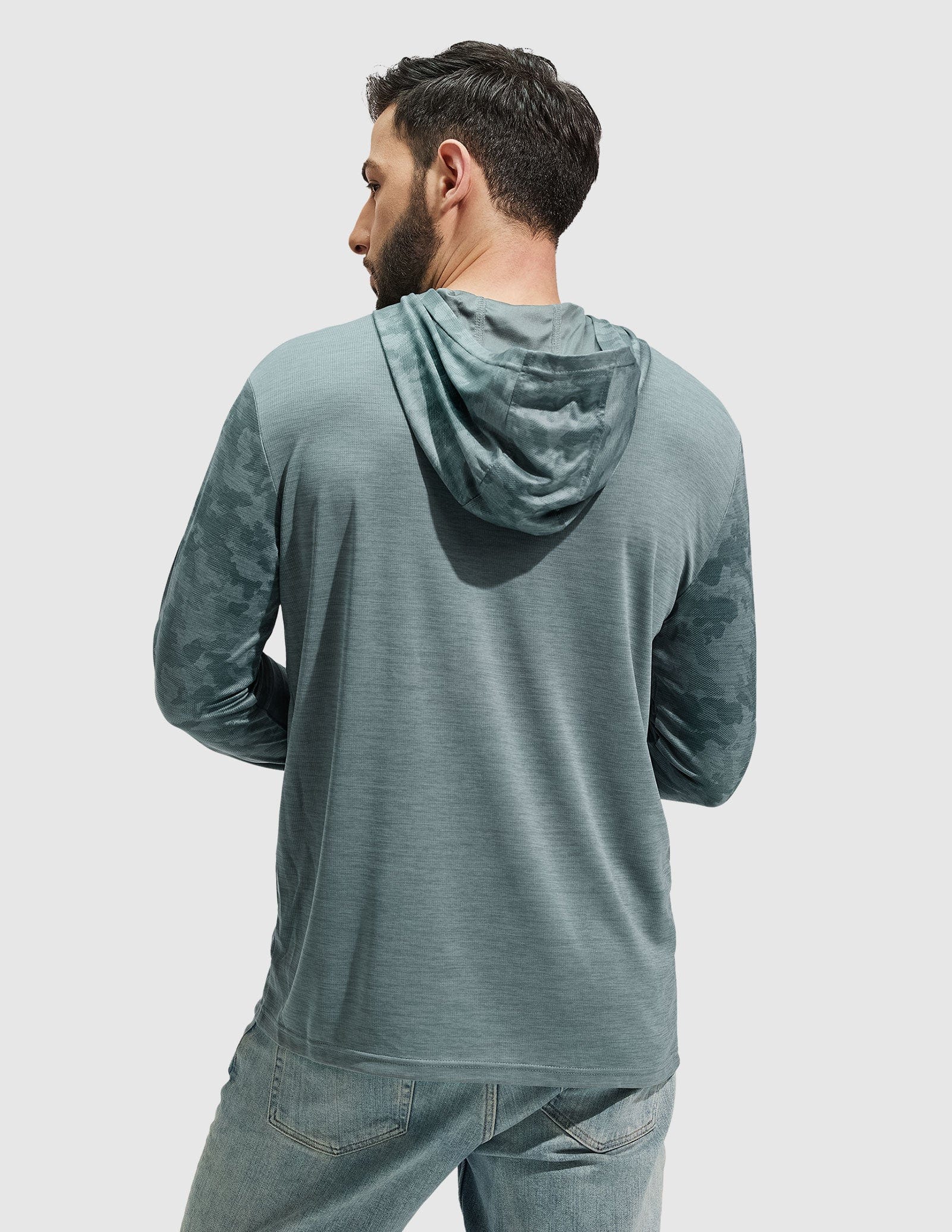Men's UPF 50+ Sun Protection Hoodie SPF Shirts with Thumbhole Men Shirts MIER