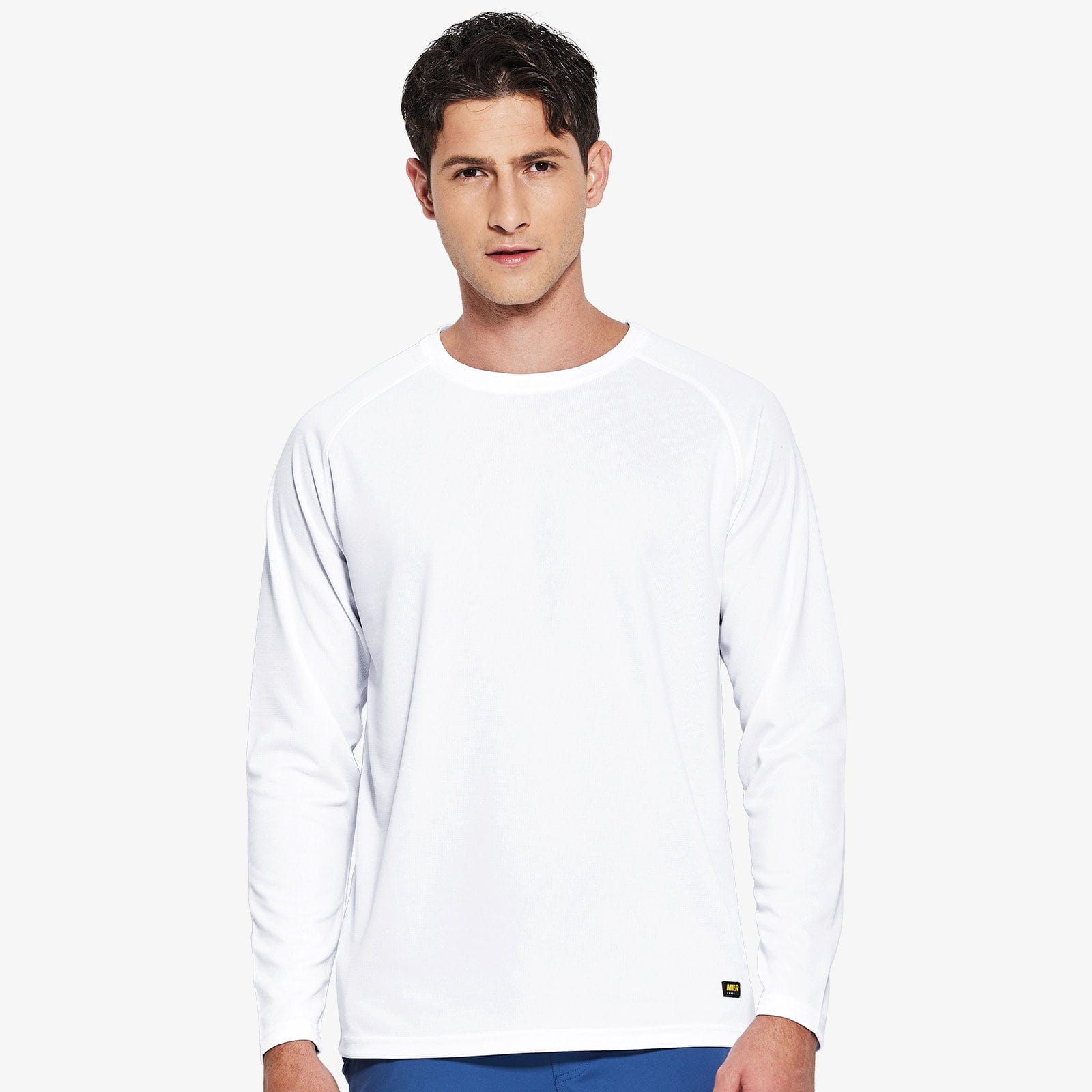MIER Men's UPF 50+ Sun Protection Shirts Quick Dry UV T-Shirts White / S