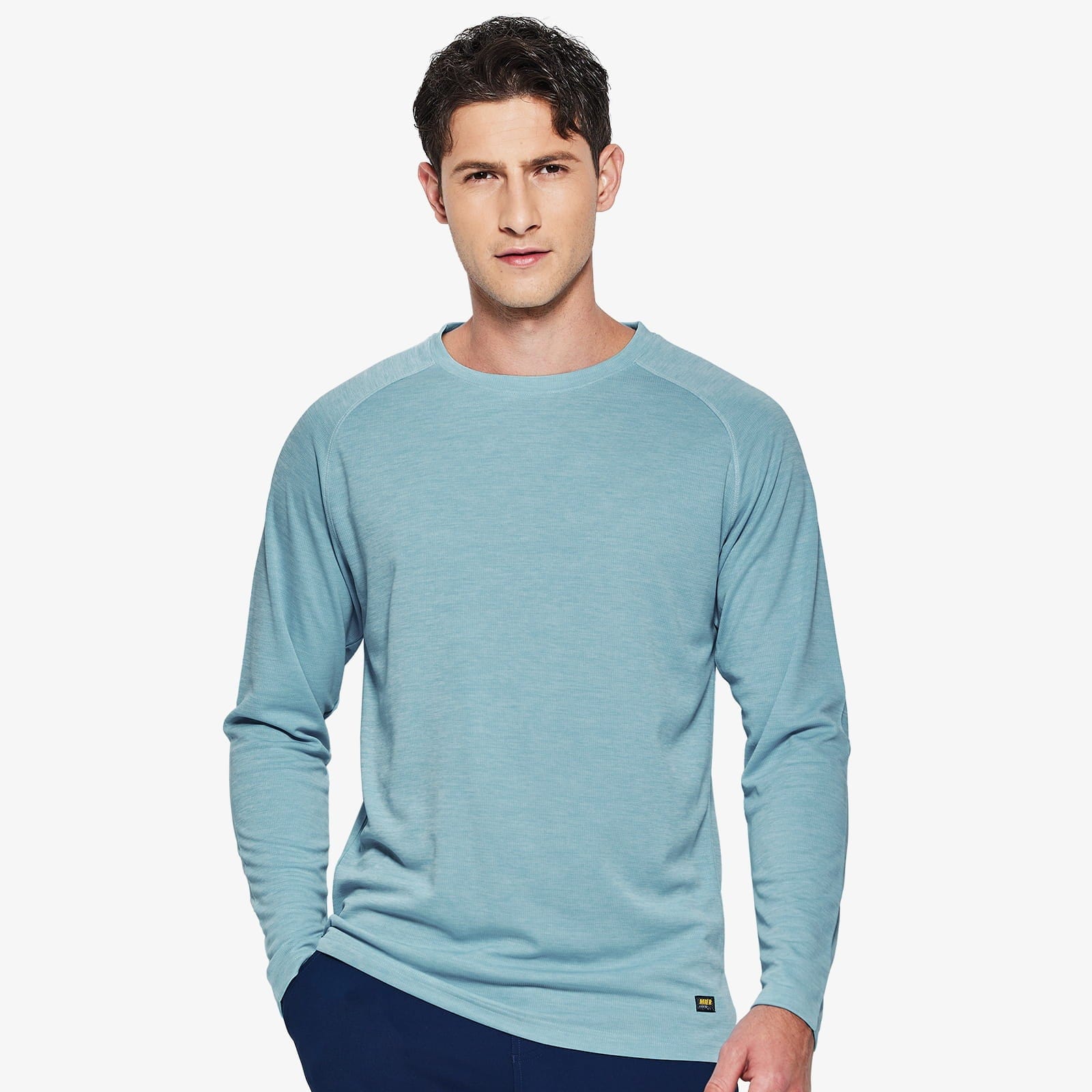 MIER Men's UPF 50+ Sun Protection Shirts Quick Dry UV T-Shirts Sky Blue / S