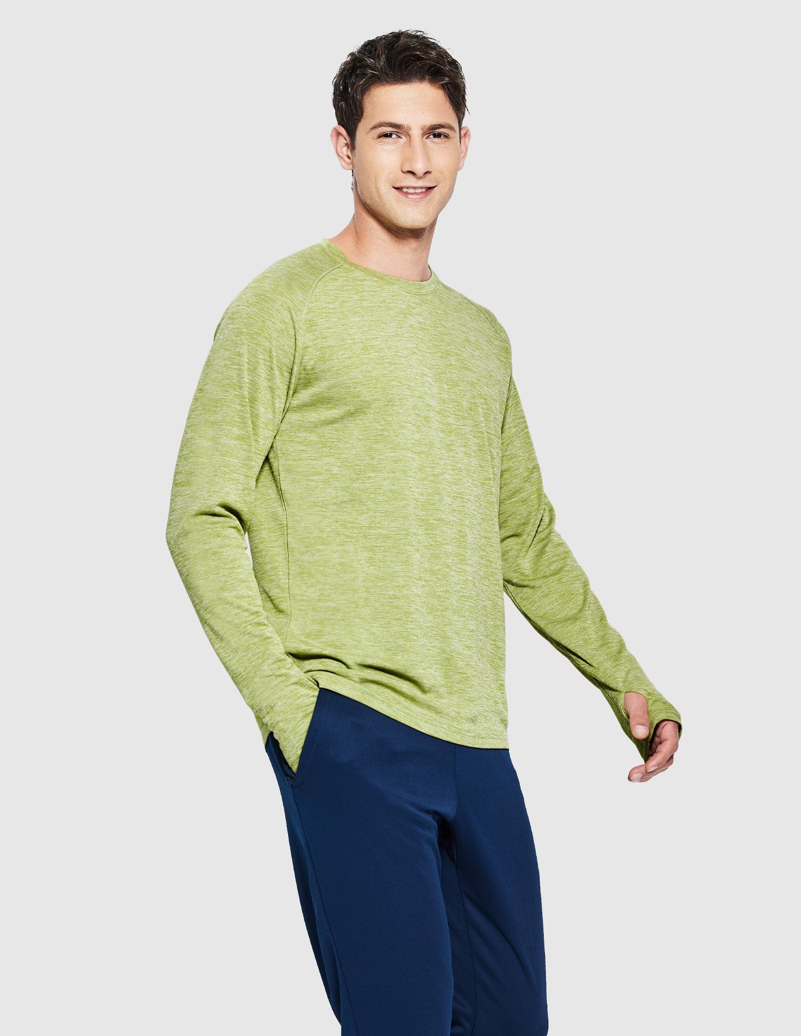 MIER Men’s UPF 50 Plus Long Sleeve Running Shirt Lightweight and Moisture Wicking Men's T-Shirts