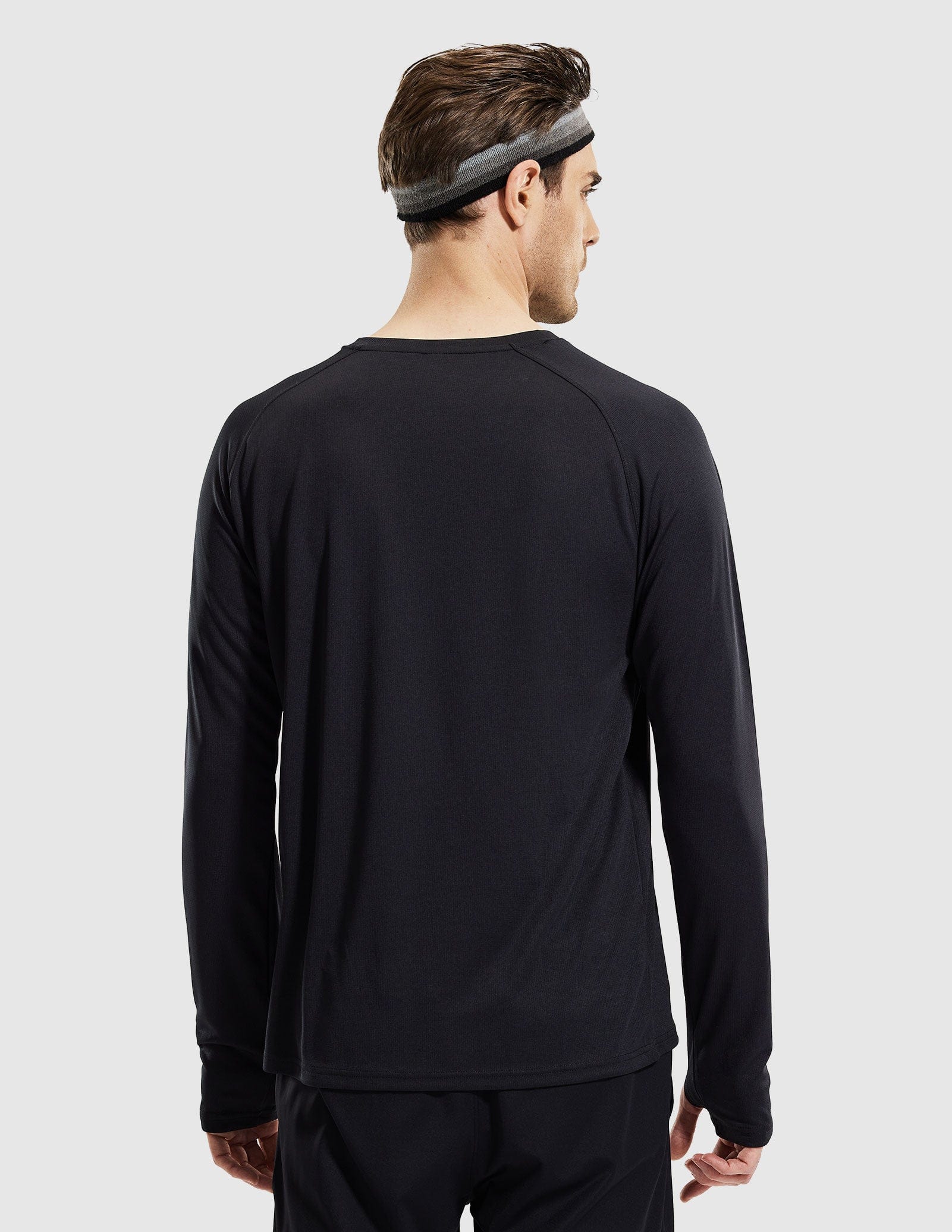 MIER Men’s UPF 50 Plus Long Sleeve Running Shirt Lightweight and Moisture Wicking Men's T-Shirts