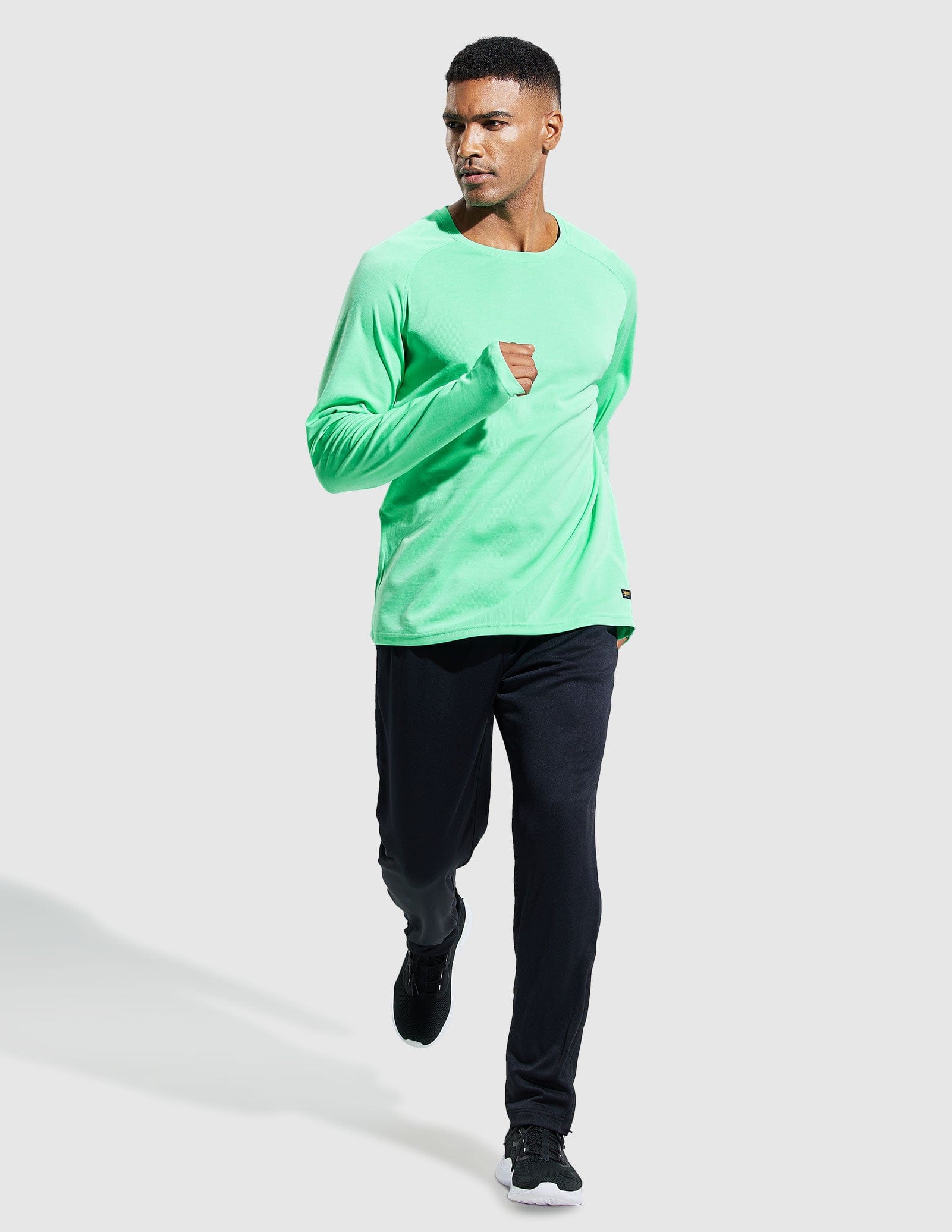 MIER Men’s UPF 50 Plus Long Sleeve Running Shirt Lightweight and Moisture Wicking Men's T-Shirts