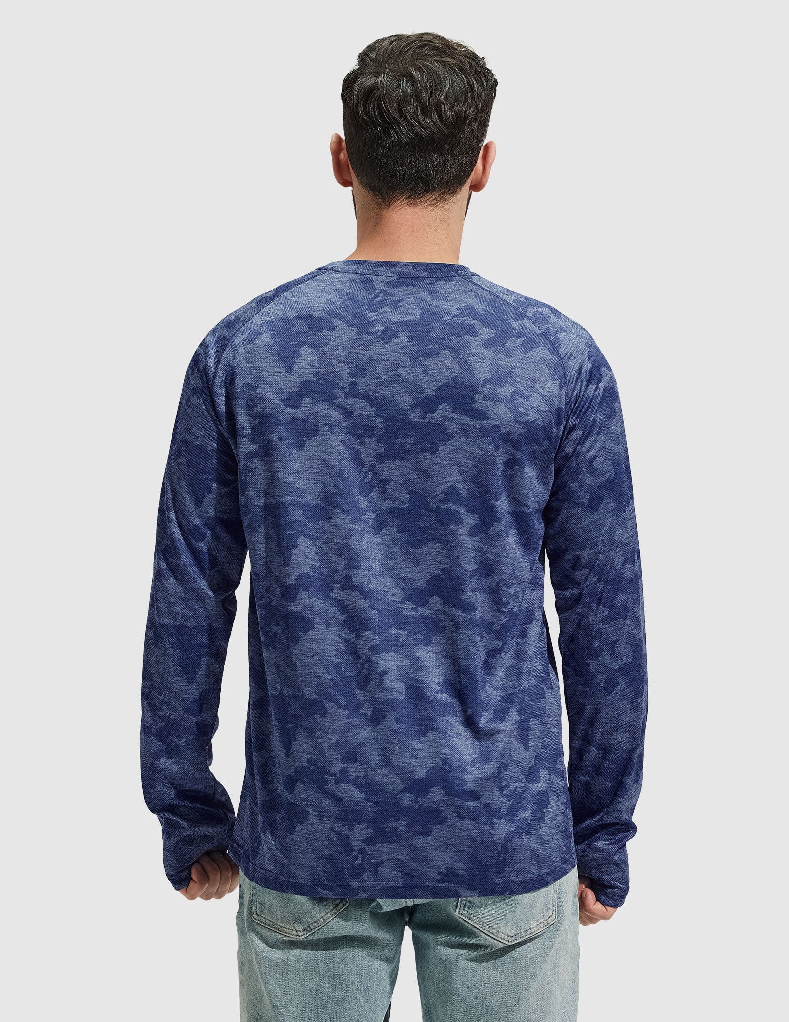 MIER Men’s UPF 50 Plus Long Sleeve Running Shirt Lightweight and Moisture Wicking Men's T-Shirts