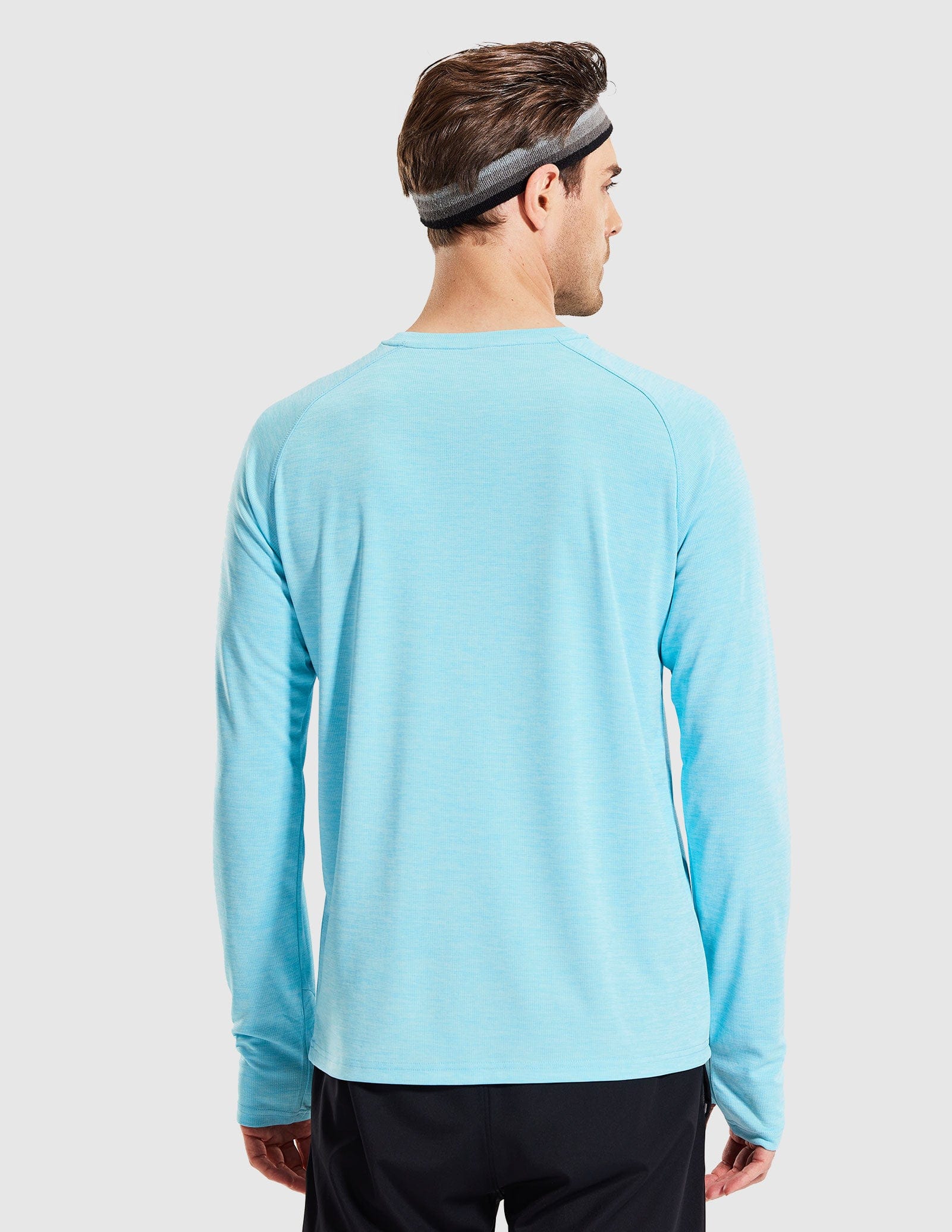 MIER Men’s UPF 50 Plus Long Sleeve Running Shirt Lightweight and Moisture Wicking Men's T-Shirts