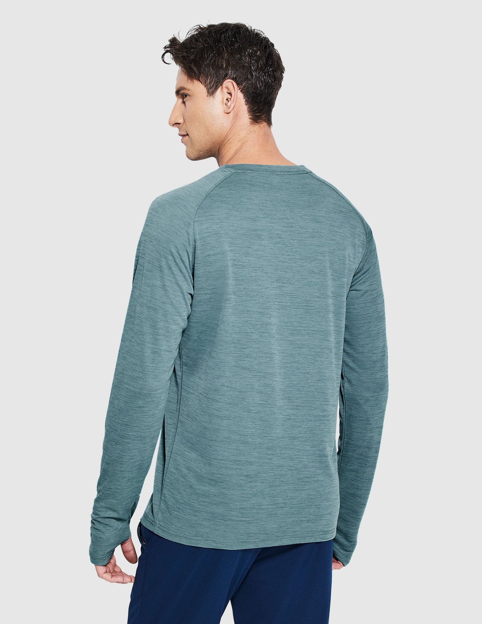 MIER Men’s UPF 50 Plus Long Sleeve Running Shirt Lightweight and Moisture Wicking Men's T-Shirts