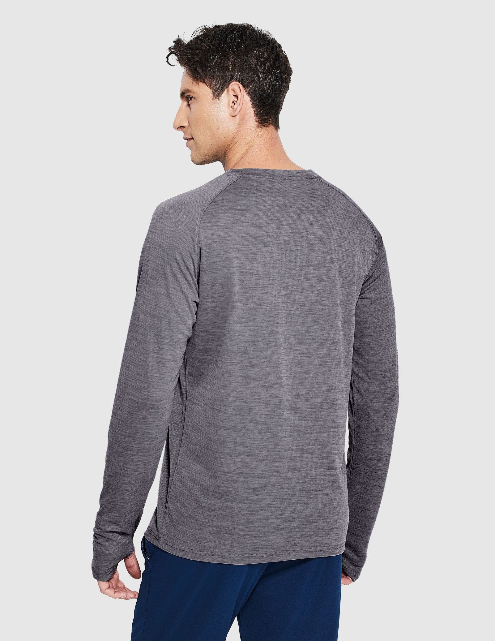 MIER Men’s UPF 50 Plus Long Sleeve Running Shirt Lightweight and Moisture Wicking Men's T-Shirts