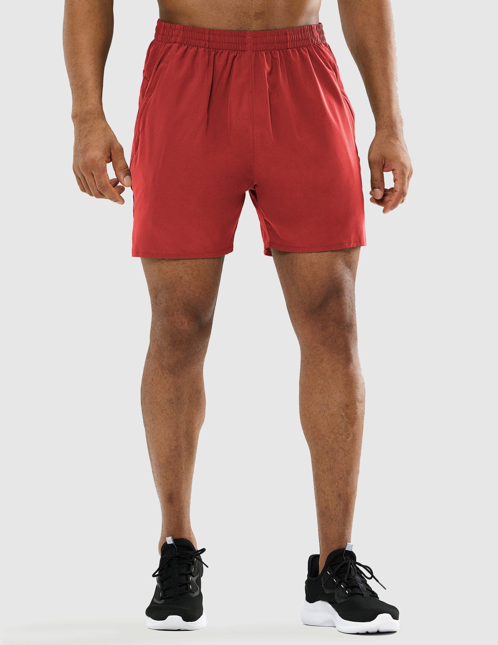 Men's Workout 5 Inches Running Shorts with Zipper Pockets Men's Shorts MIER