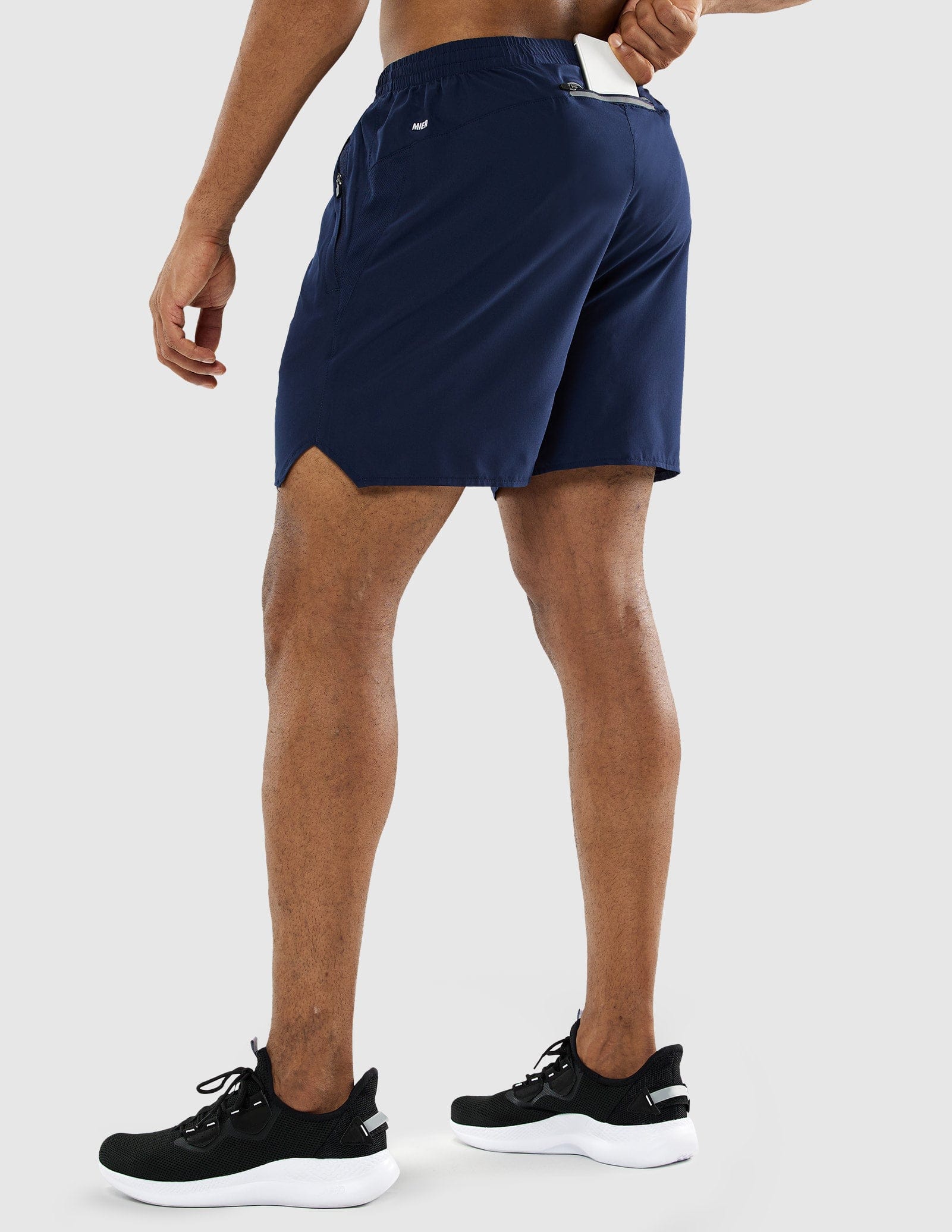 Men's Workout 5 Inches Running Shorts with Zipper Pockets Men's Shorts MIER