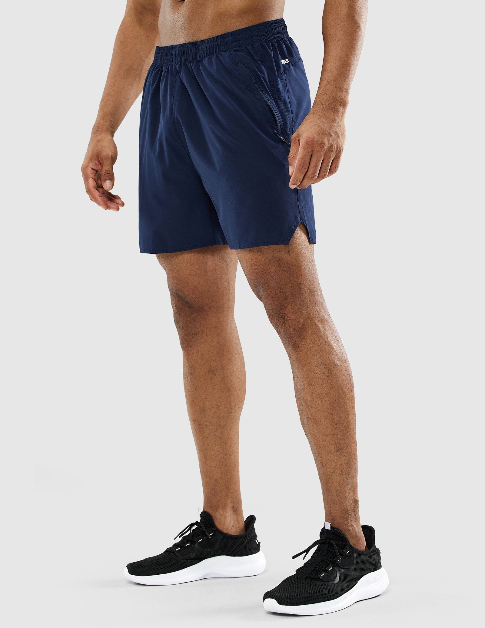 Men's Workout 5 Inches Running Shorts with Zipper Pockets Men's Shorts MIER