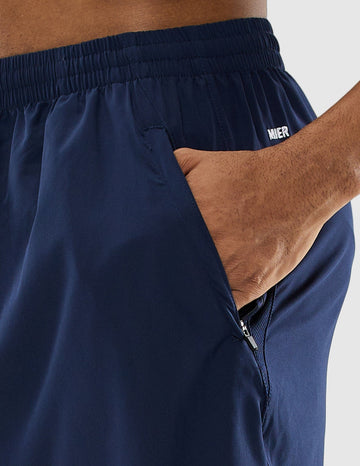 MIER Men's 3-Pack 5" Running Shorts - Quick Dry Athletic Gym Shorts With Pockets For Workout & Training