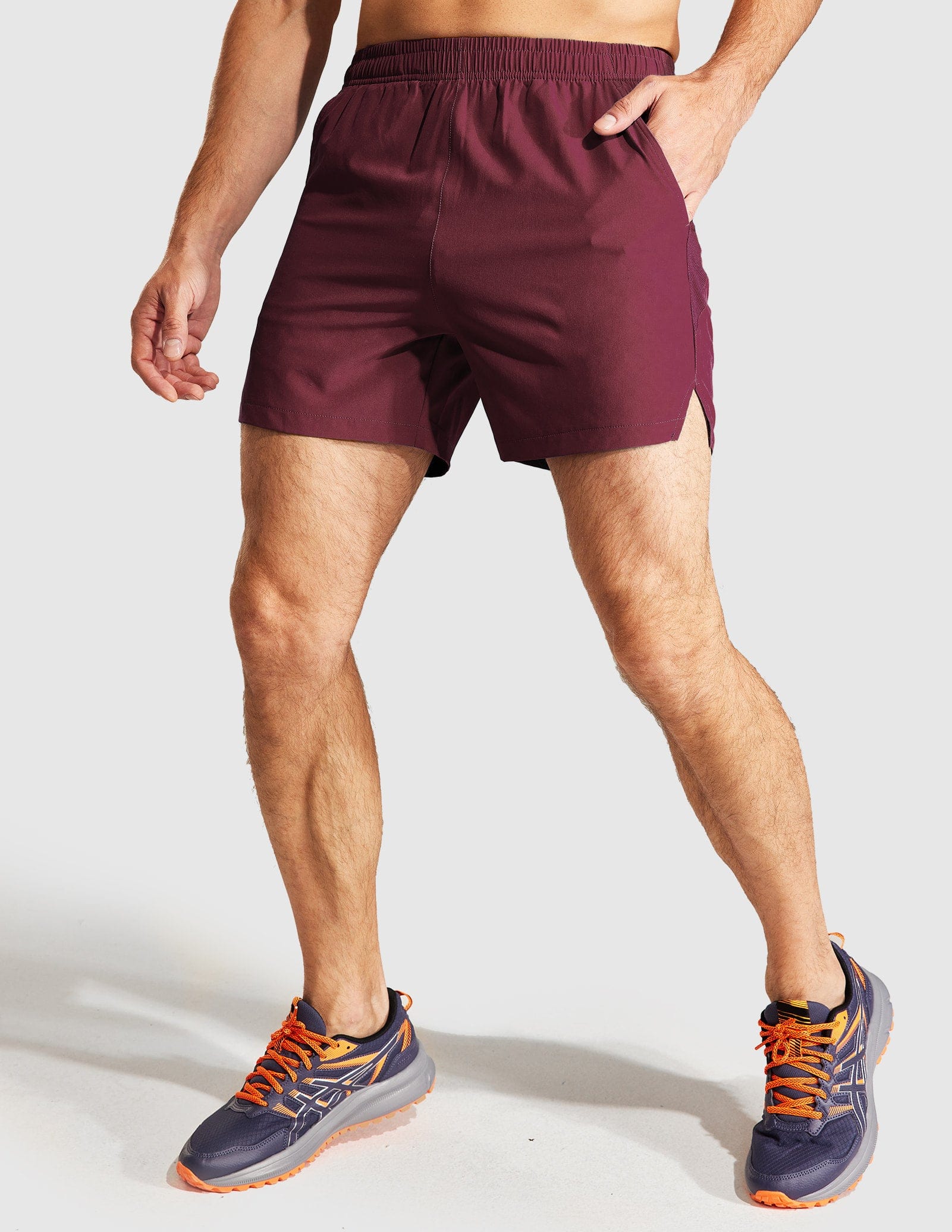 Men's Workout Shorts 5 Inches Running Shorts with Pockets Men's Shorts MIER