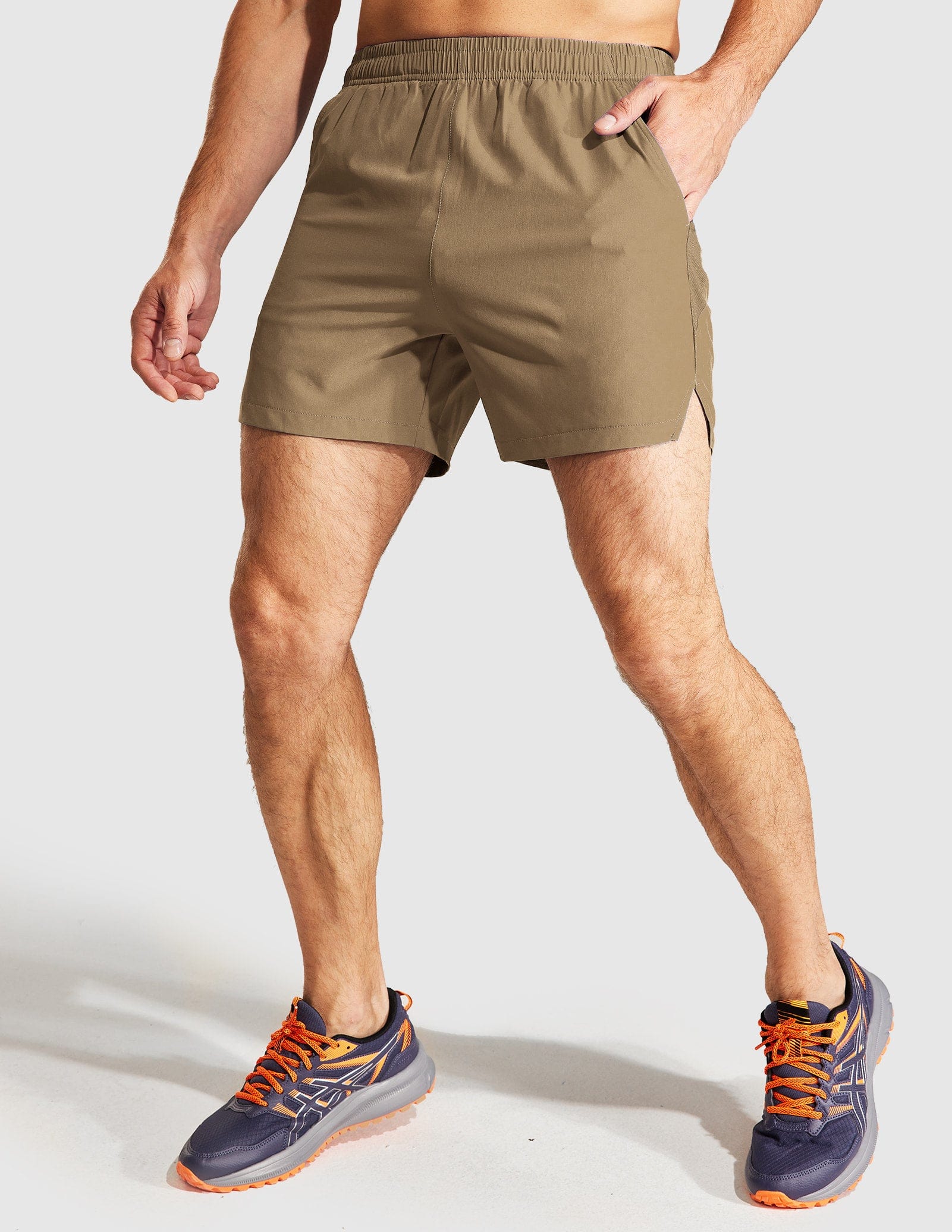 Men's Workout Shorts 5 Inches Running Shorts with Pockets Men's Shorts MIER