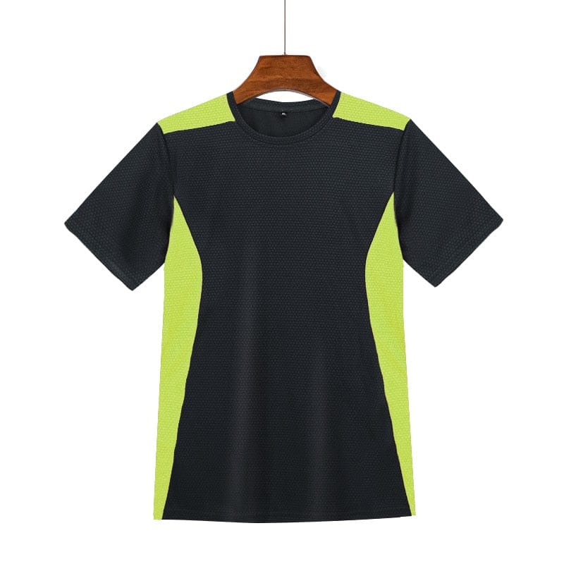 Men t-Shirts Sport Gym Fitness Tshirts Man Short Sleeve Bodybuilding Top Quick Dry Football Shirts Jerseys Male Gym Clothing 4XL 0 Black / M MIER