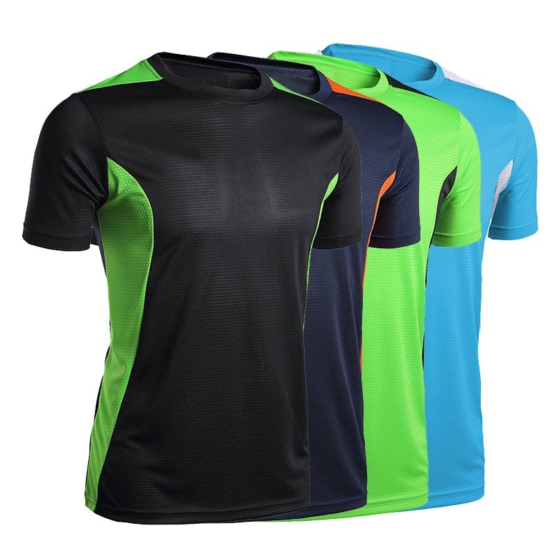 Men t-Shirts Sport Gym Fitness Tshirts Man Short Sleeve Bodybuilding Top Quick Dry Football Shirts Jerseys Male Gym Clothing 4XL 0 MIER