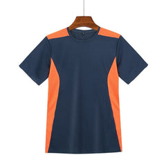 Men t-Shirts Sport Gym Fitness Tshirts Man Short Sleeve Bodybuilding Top Quick Dry Football Shirts Jerseys Male Gym Clothing 4XL 0 Navy Blue / M MIER