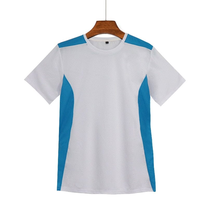Men t-Shirts Sport Gym Fitness Tshirts Man Short Sleeve Bodybuilding Top Quick Dry Football Shirts Jerseys Male Gym Clothing 4XL 0 White / M MIER
