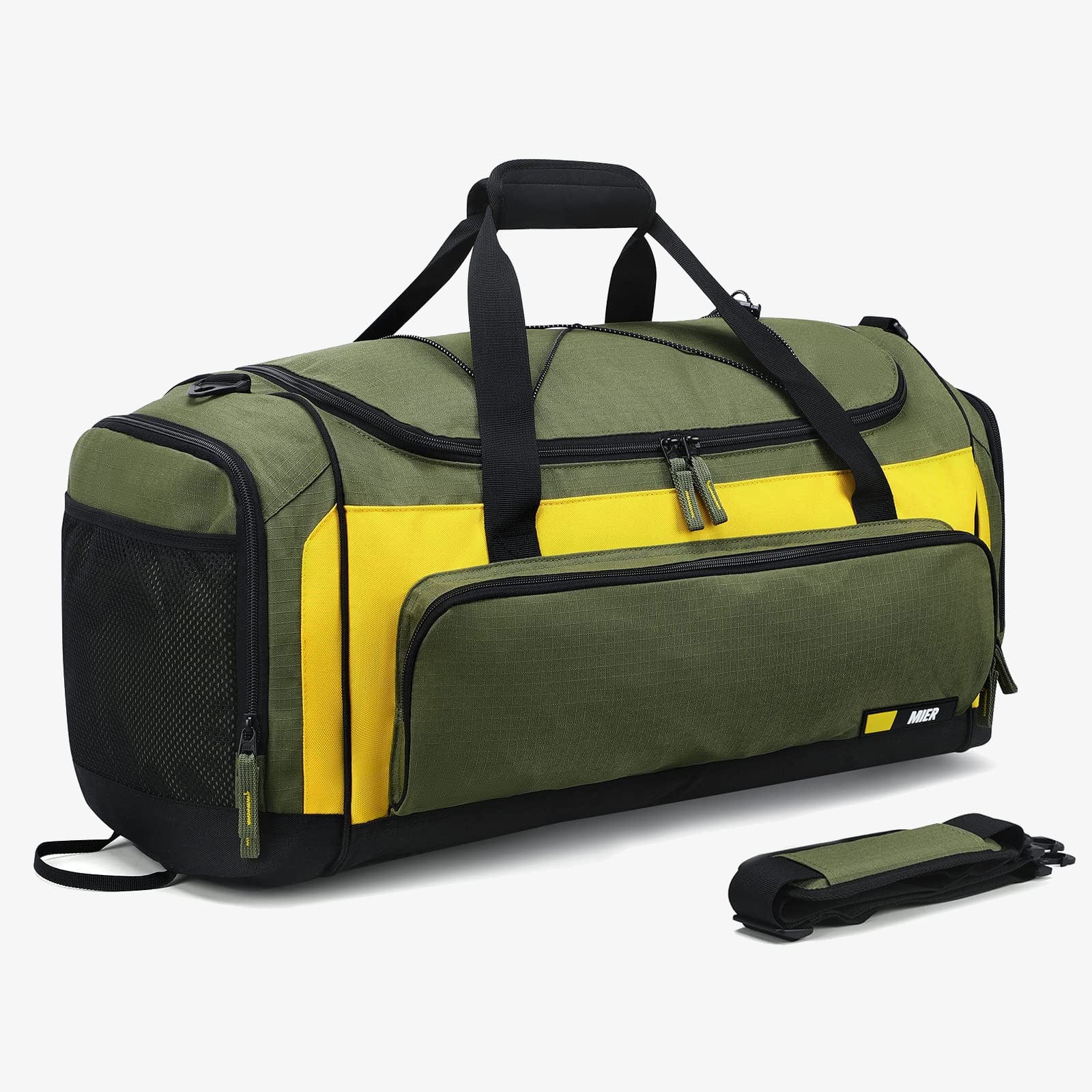 Large Sports Gym Bag Duffel Bag with Shoe Compartment - Green