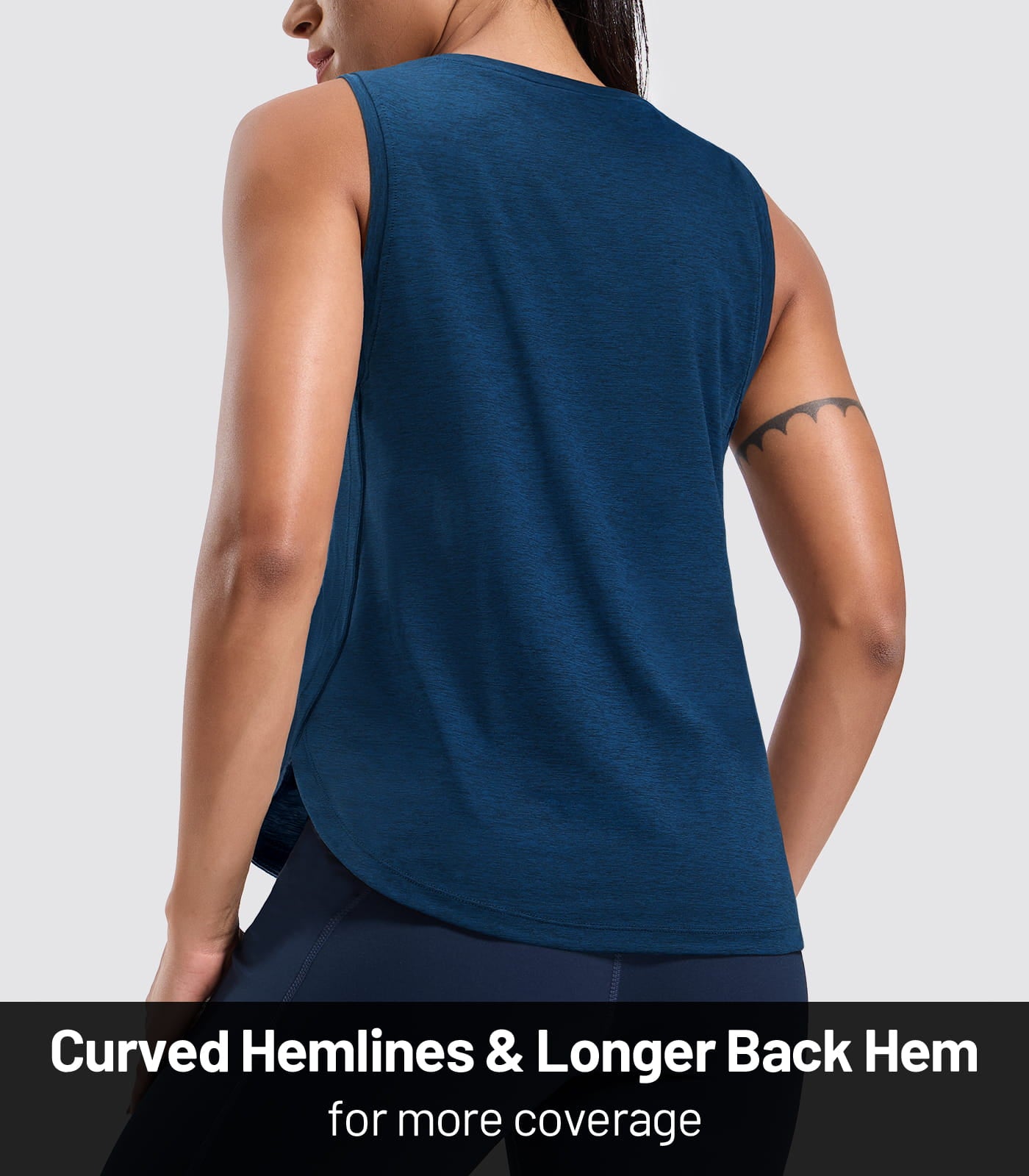 MIER Athletic Running Tank with Side Slits Breathable and Durable Women Tank Top