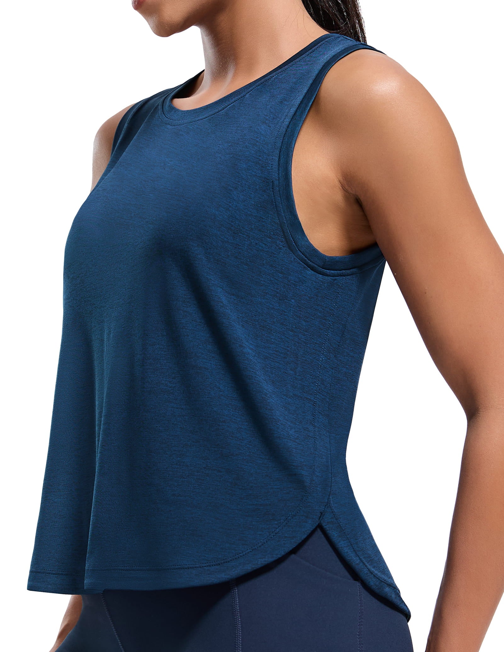 MIER Athletic Running Tank with Side Slits Breathable and Durable Women Tank Top