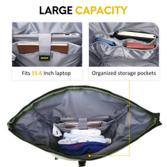 Roll-top Travel Backpack with Laptop Compartment Backpack Bag MIER