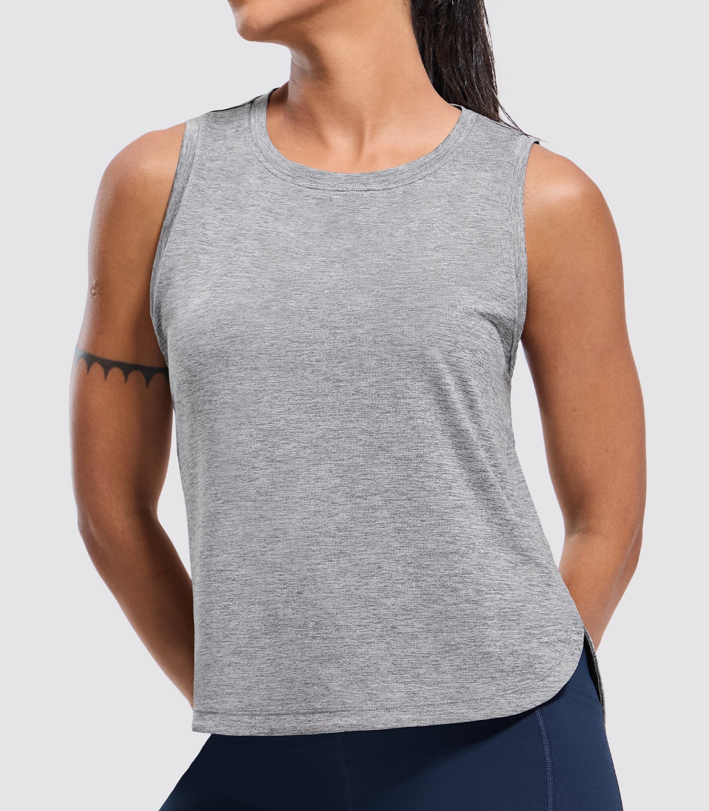MIER Athletic Running Tank with Side Slits Breathable and Durable Women Tank Top