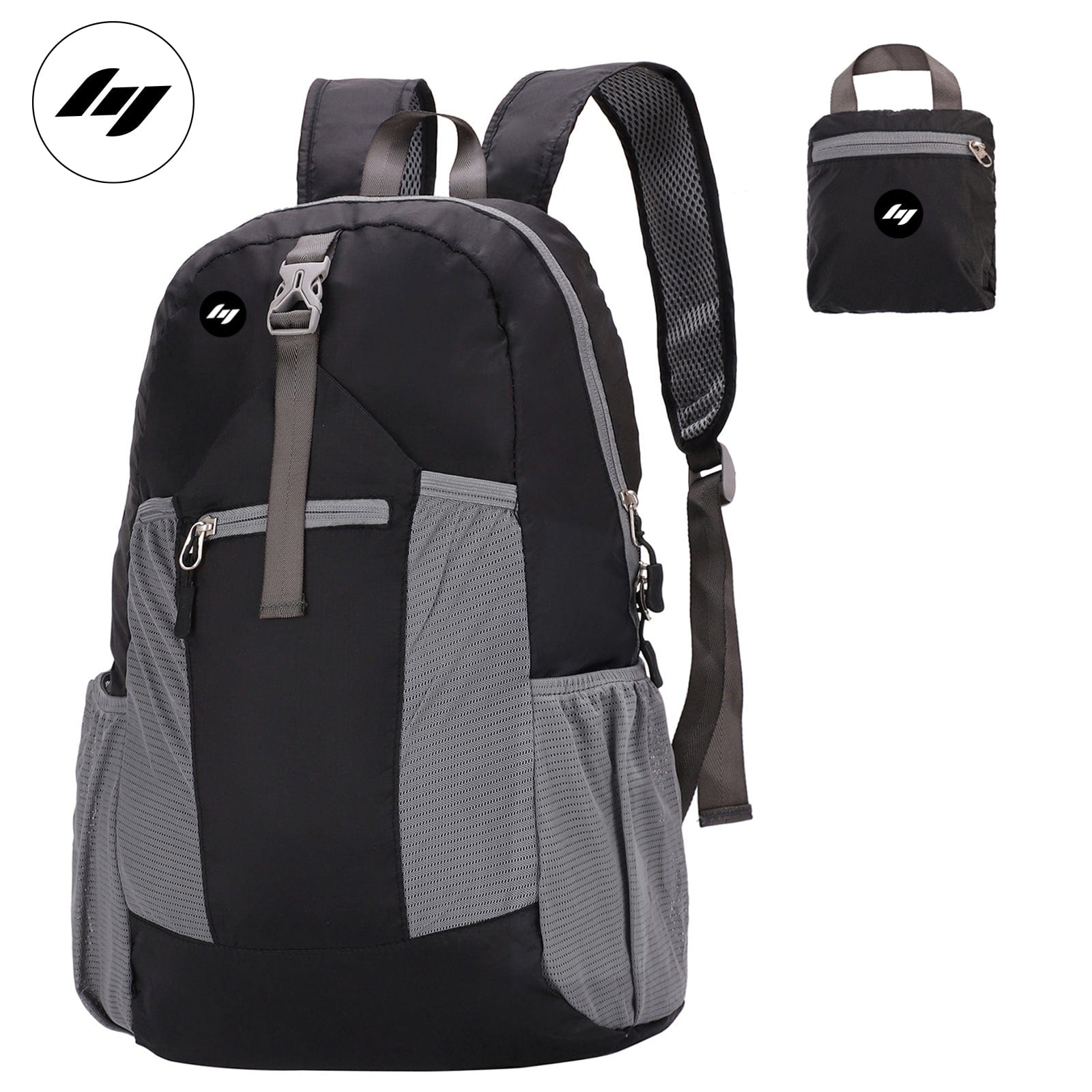 Ultralight Packable Hiking Backpack Backpack Bag Black Mier Sports
