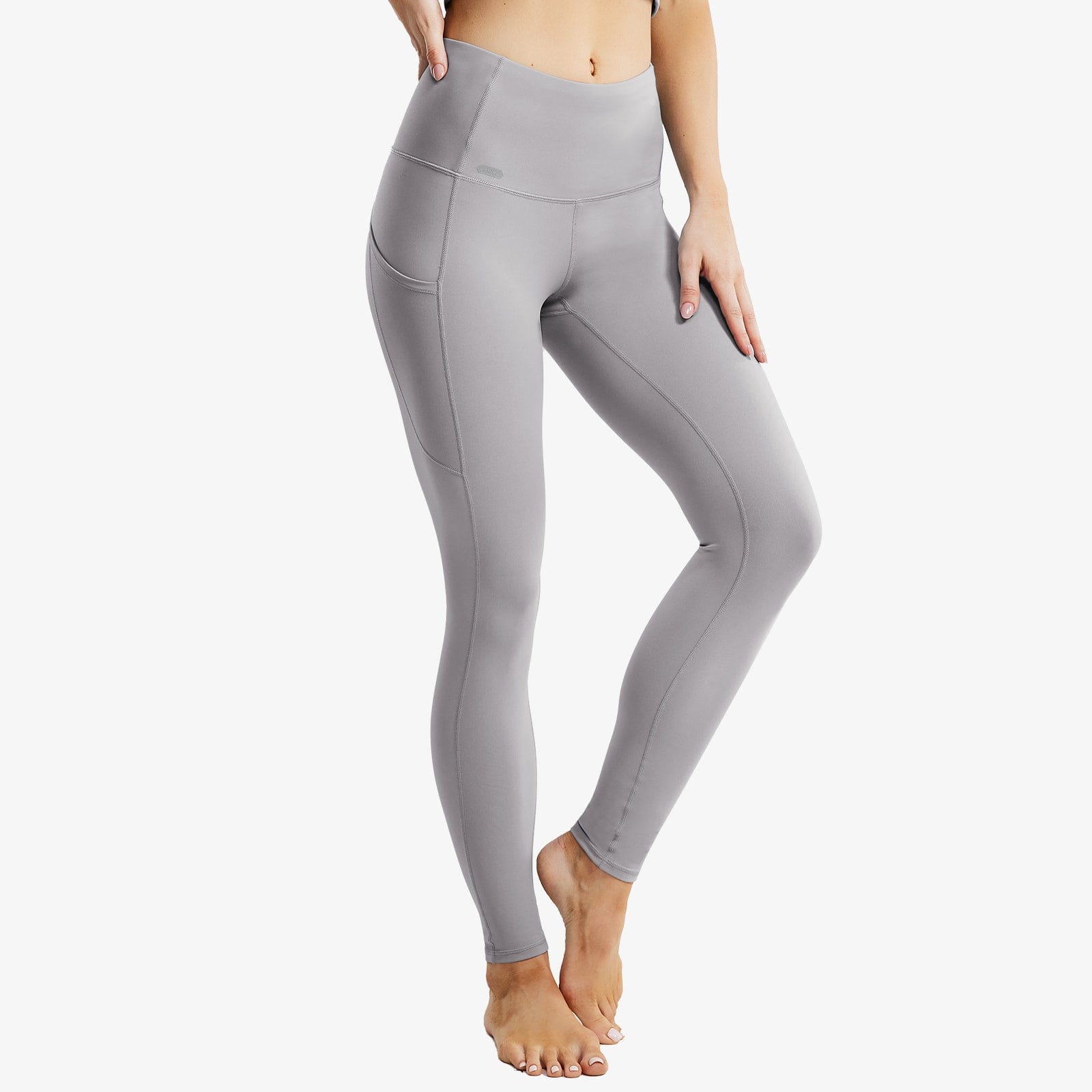Wool Wrinkle Yoga Pants with Pocket for Women High Waist Leggings