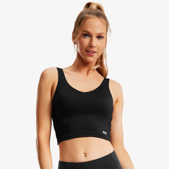 Women's Longline Sports Bra Padded Crop Tank for Yoga & Fitness Women Active Shirt MIER