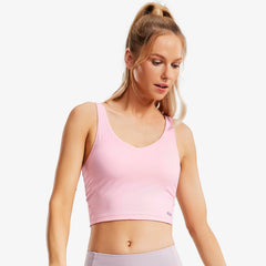 Women's Longline Sports Bra Padded Crop Tank for Yoga & Fitness Women Active Shirt MIER