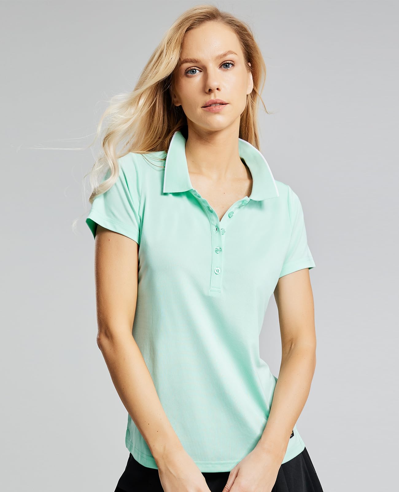 Women's Polo Shirts Short Sleeve Moisture Wicking Collared Tshirts Women Polo MIER