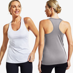 Women's Racerback Workout Tank Tops Dry Fit Muscle Tee Top Women Active Shirt MIER